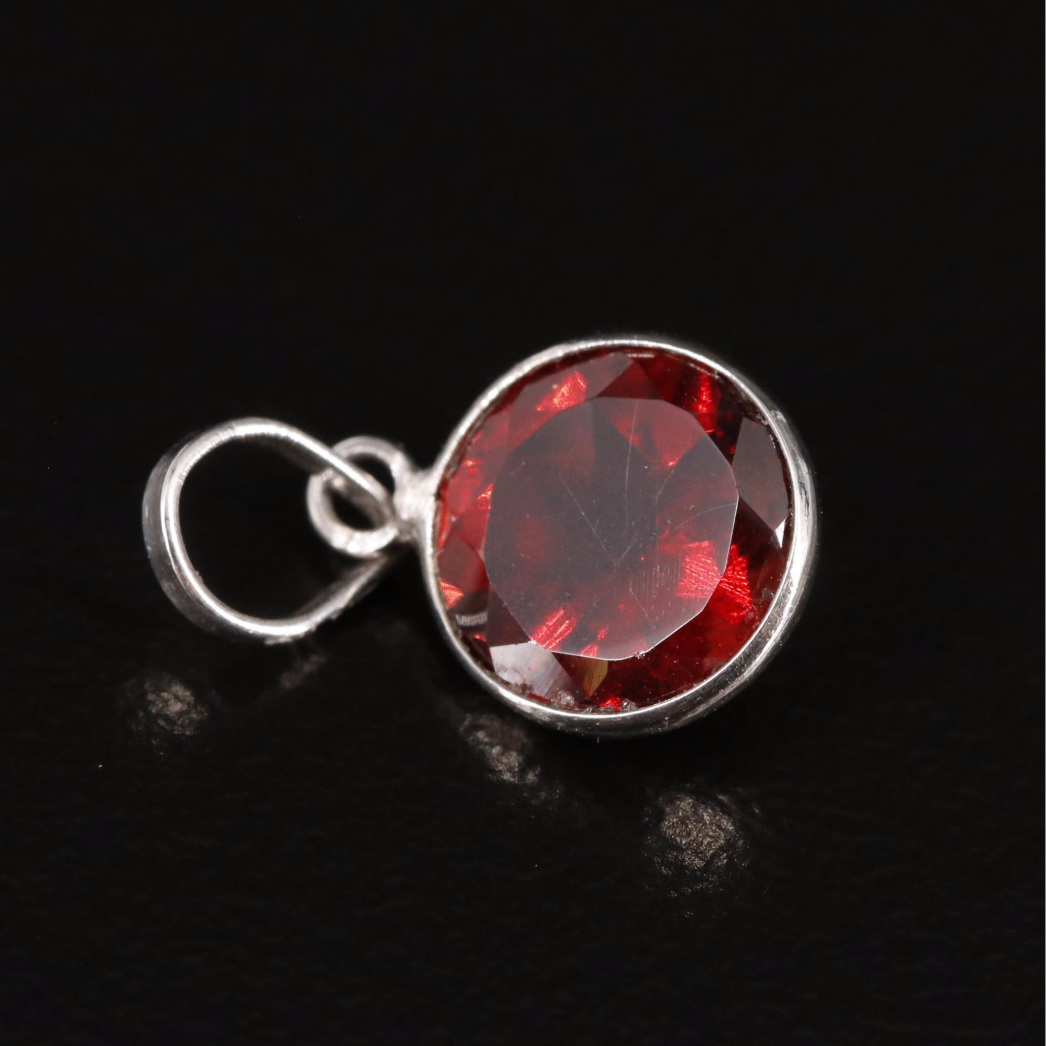 14K Garnet Pendant