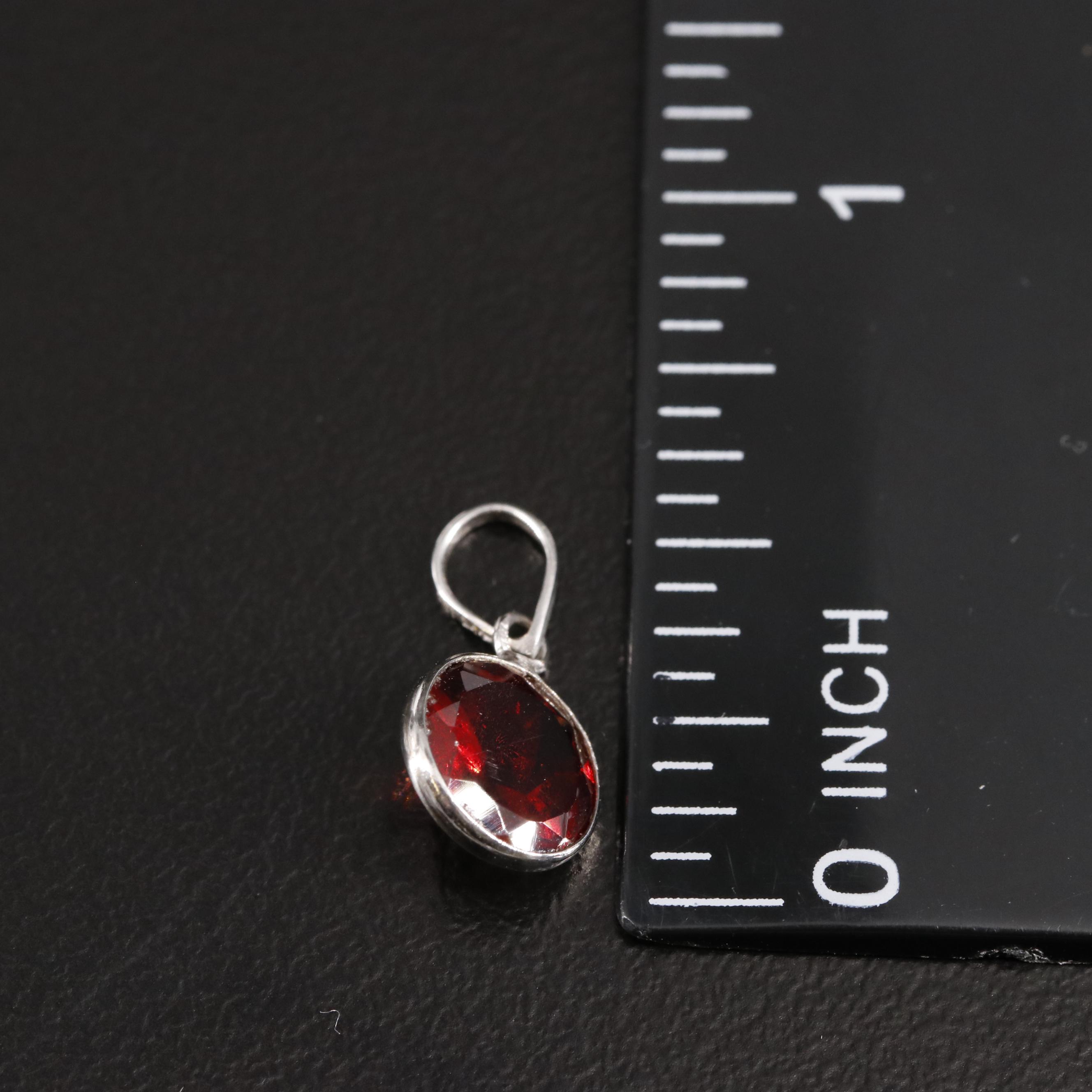 14K Garnet Pendant