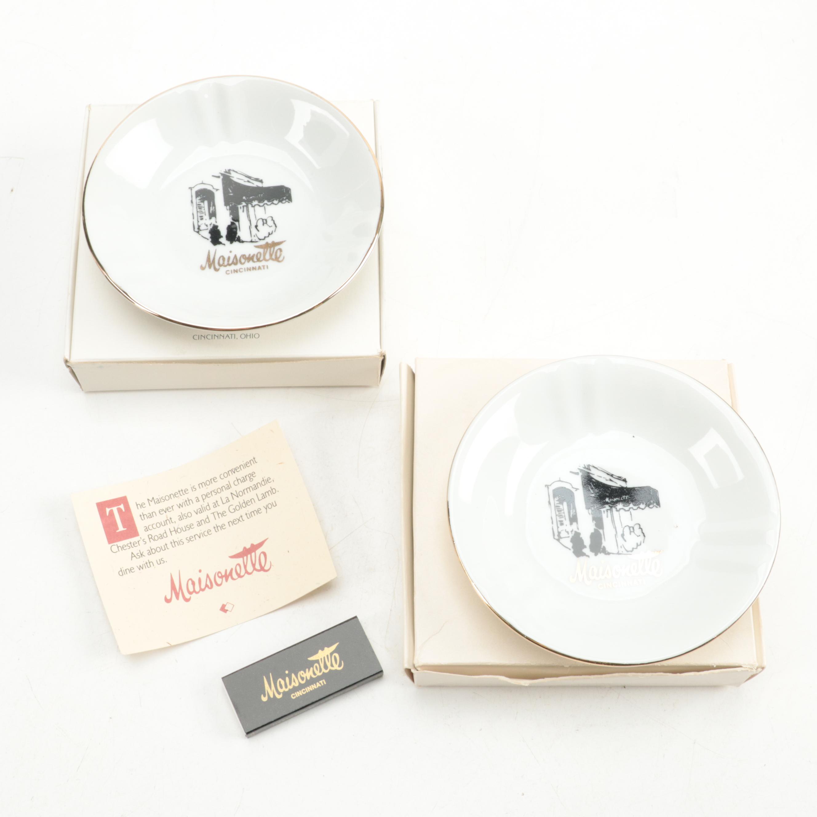 Aluminum Ice Bucket with Wine Tools and Maisonette Ashtrays