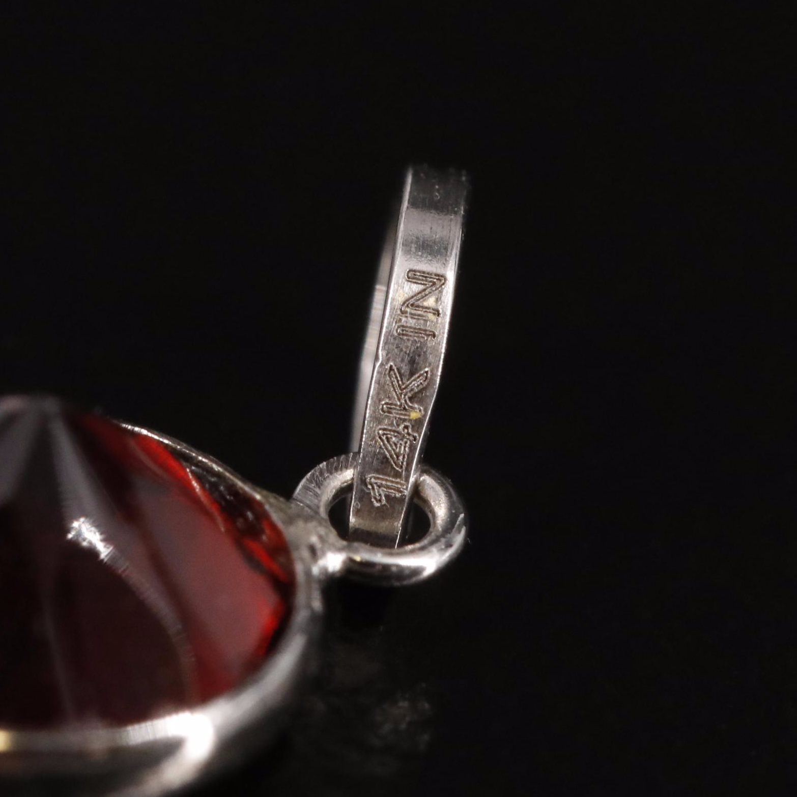 14K Garnet Pendant