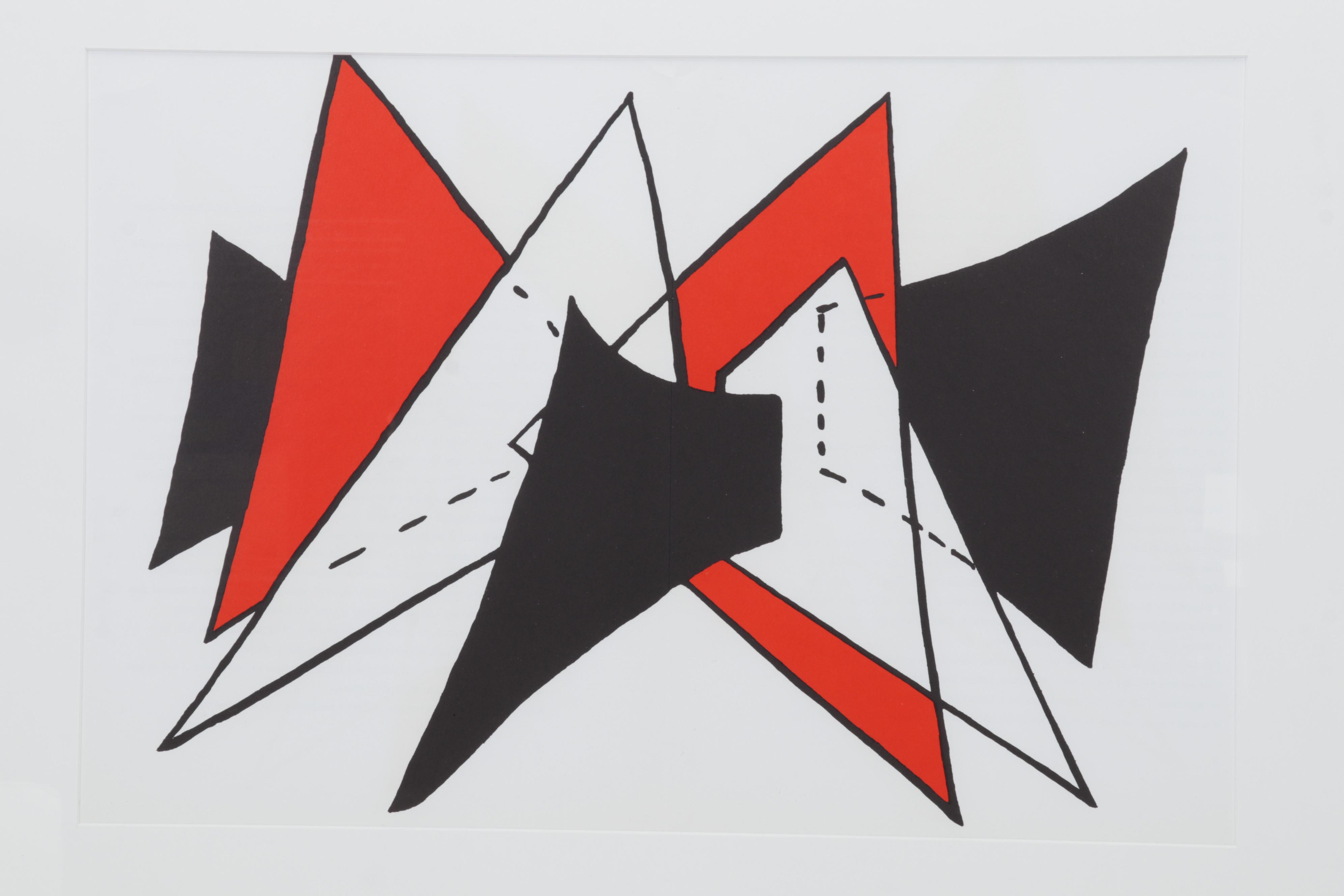 Alexander Calder Double-Page Color Lithograph for "Derrière le Miroir," 1963