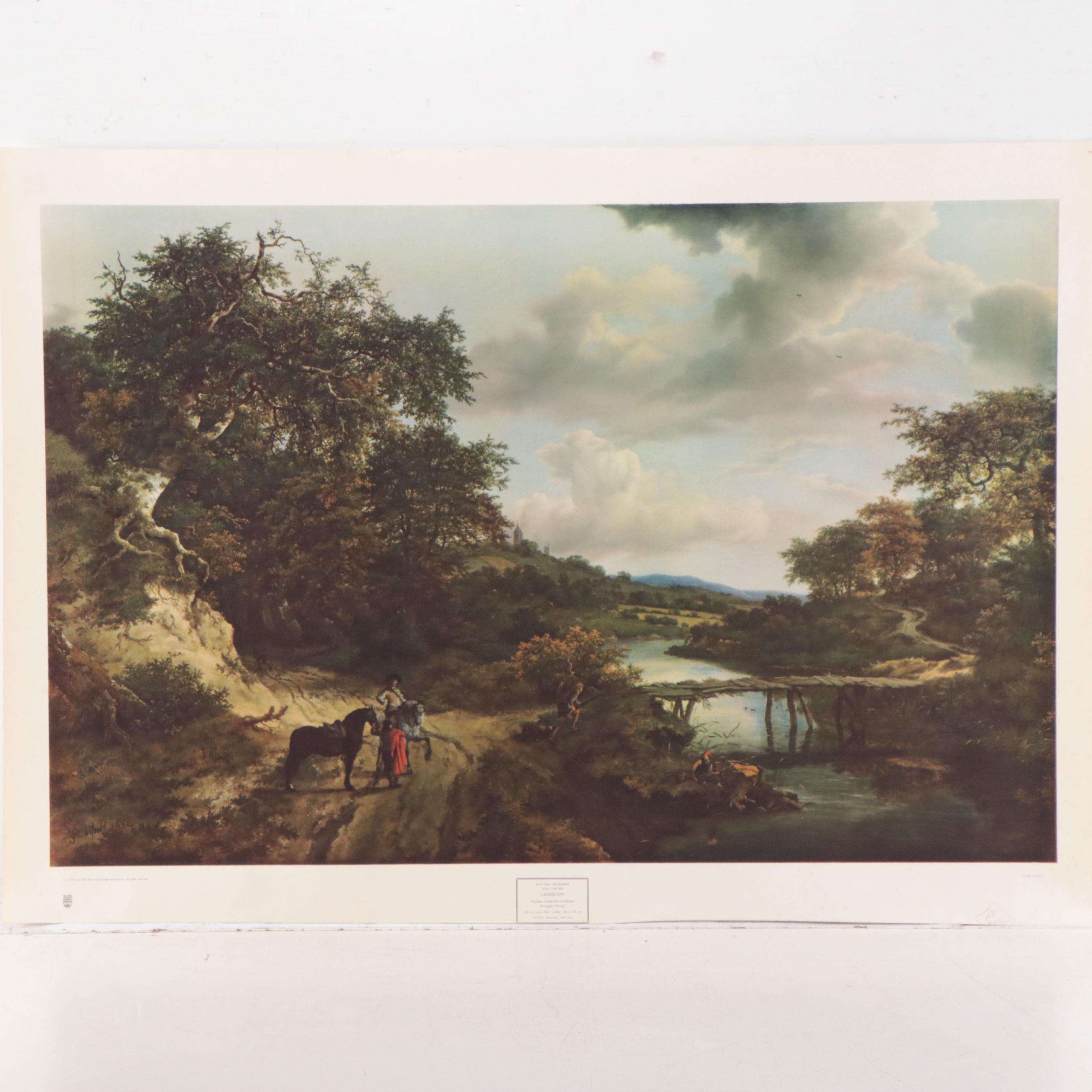 Giclée After Jacob Isaacksz van Ruisdael "Landscape," Late 20th Century