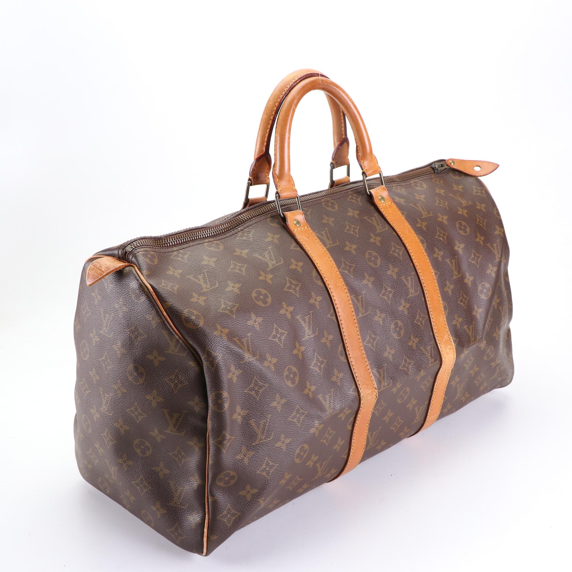 Louis Vuitton Keepall 50 in Monogram Canvas and Vachetta Leather