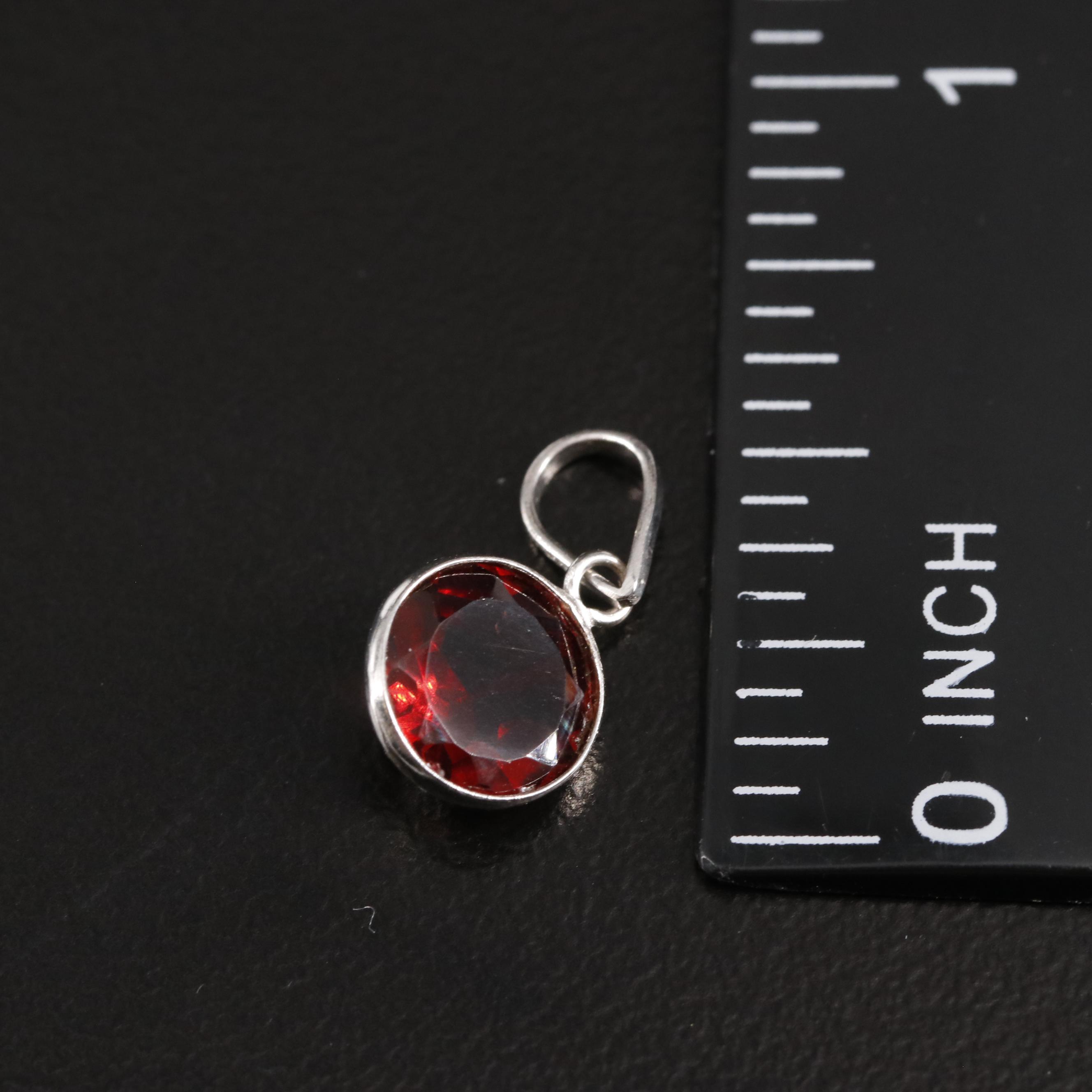 14K Garnet Pendant