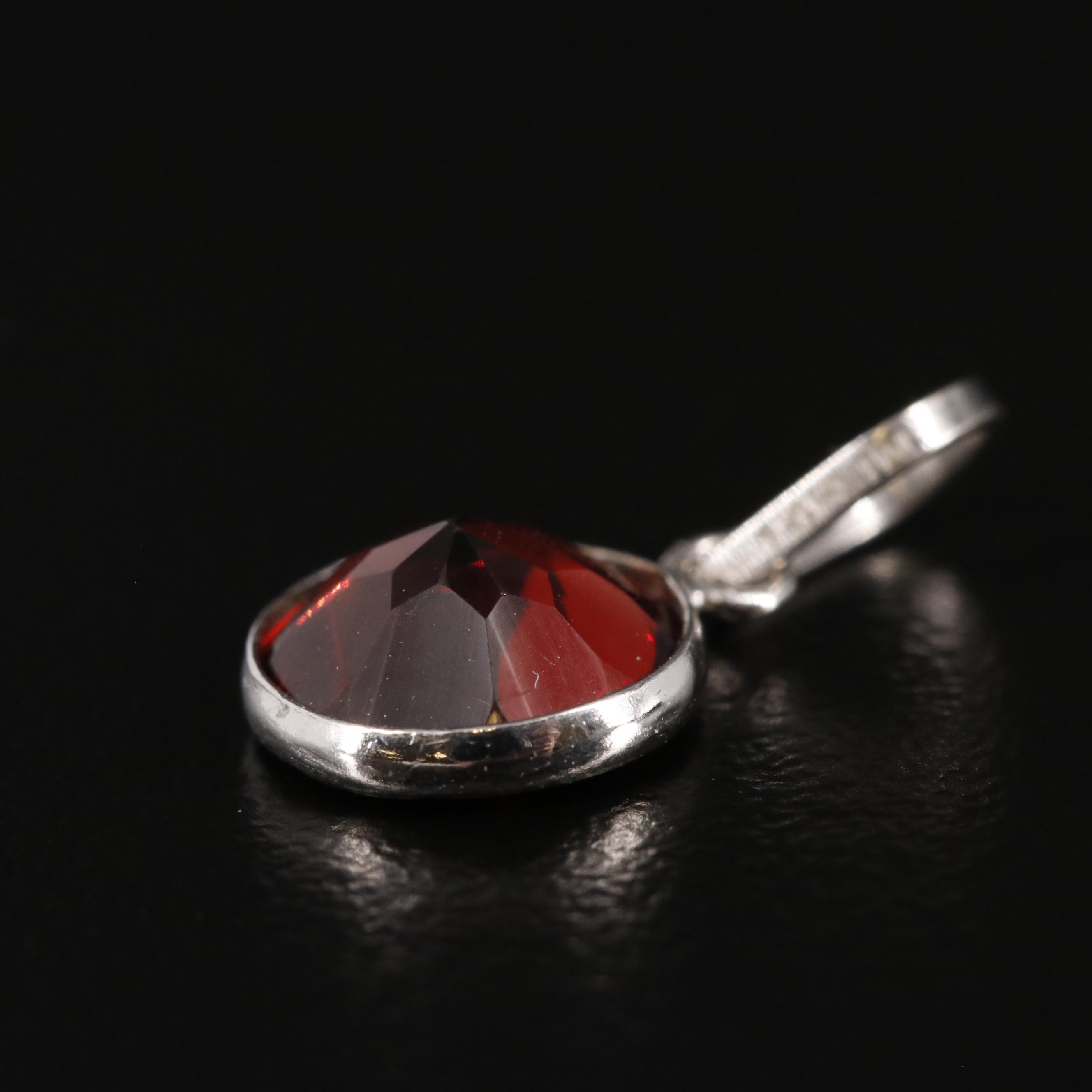14K Garnet Pendant