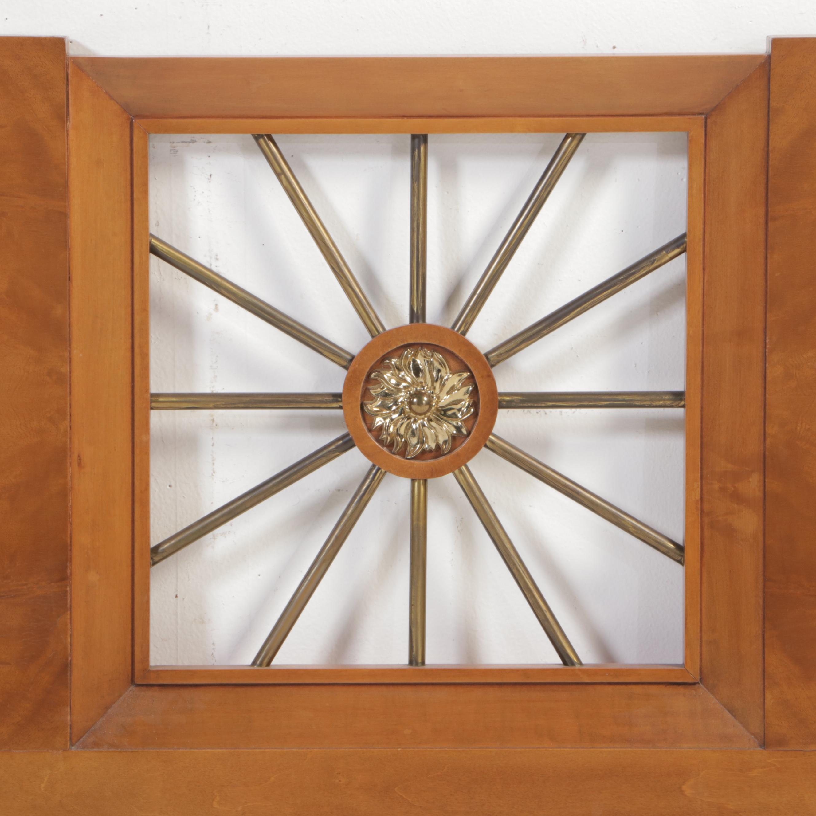 Romweber Empire Style Mahogany, Maple, and Burlwood Full/Queen Size Headboard