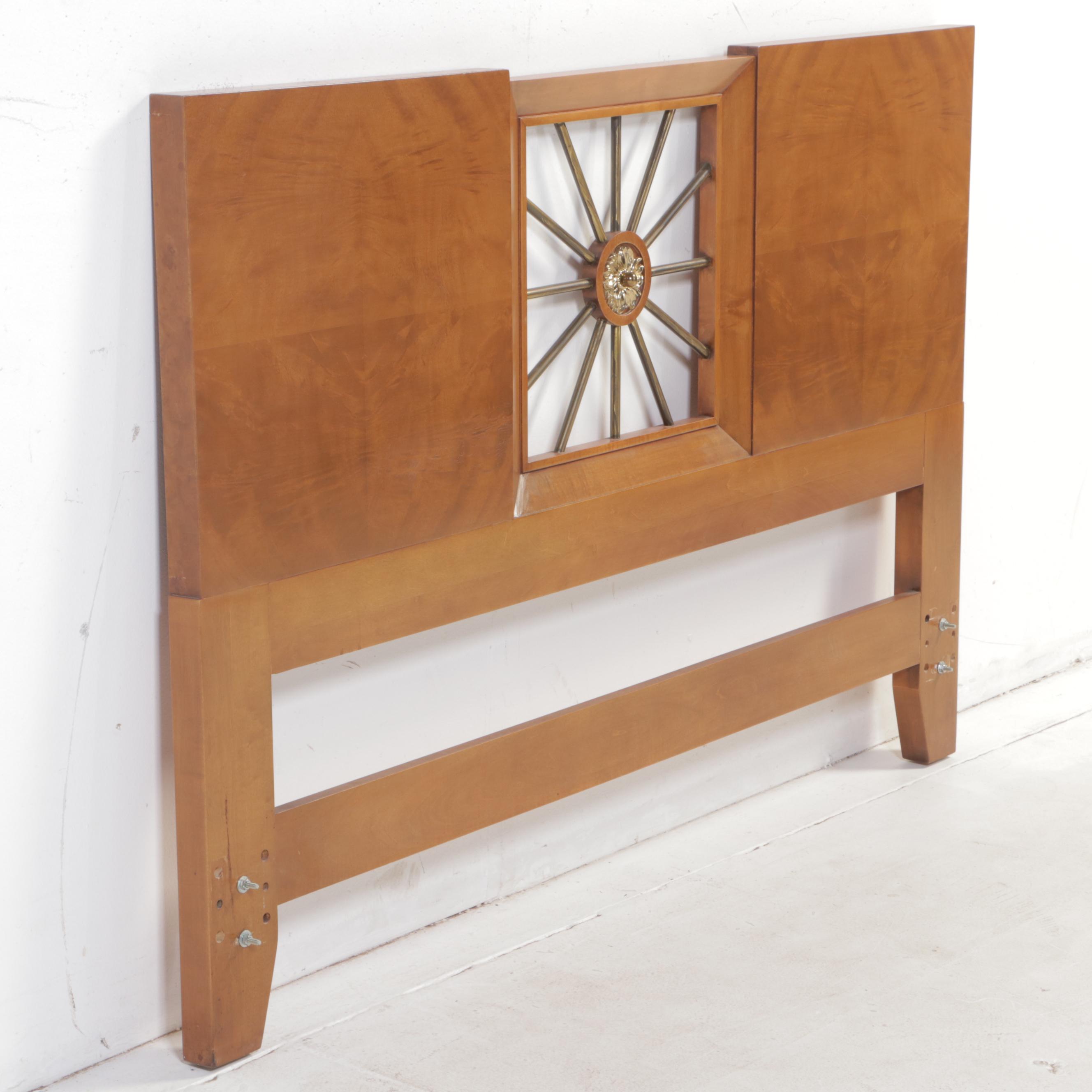 Romweber Empire Style Mahogany, Maple, and Burlwood Full/Queen Size Headboard