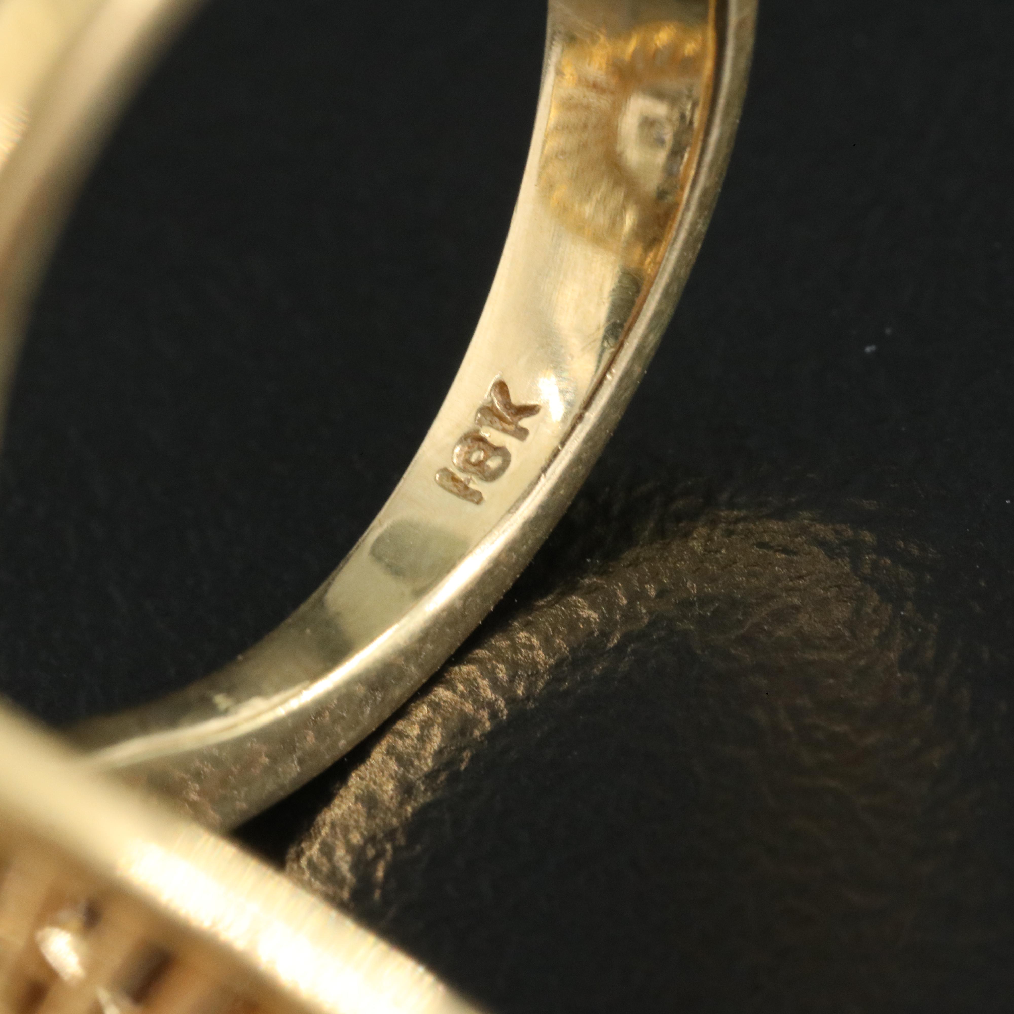 1950s Carl D Linstrom 18K 0.22 CTW Diamond and Sapphire Bow Ring