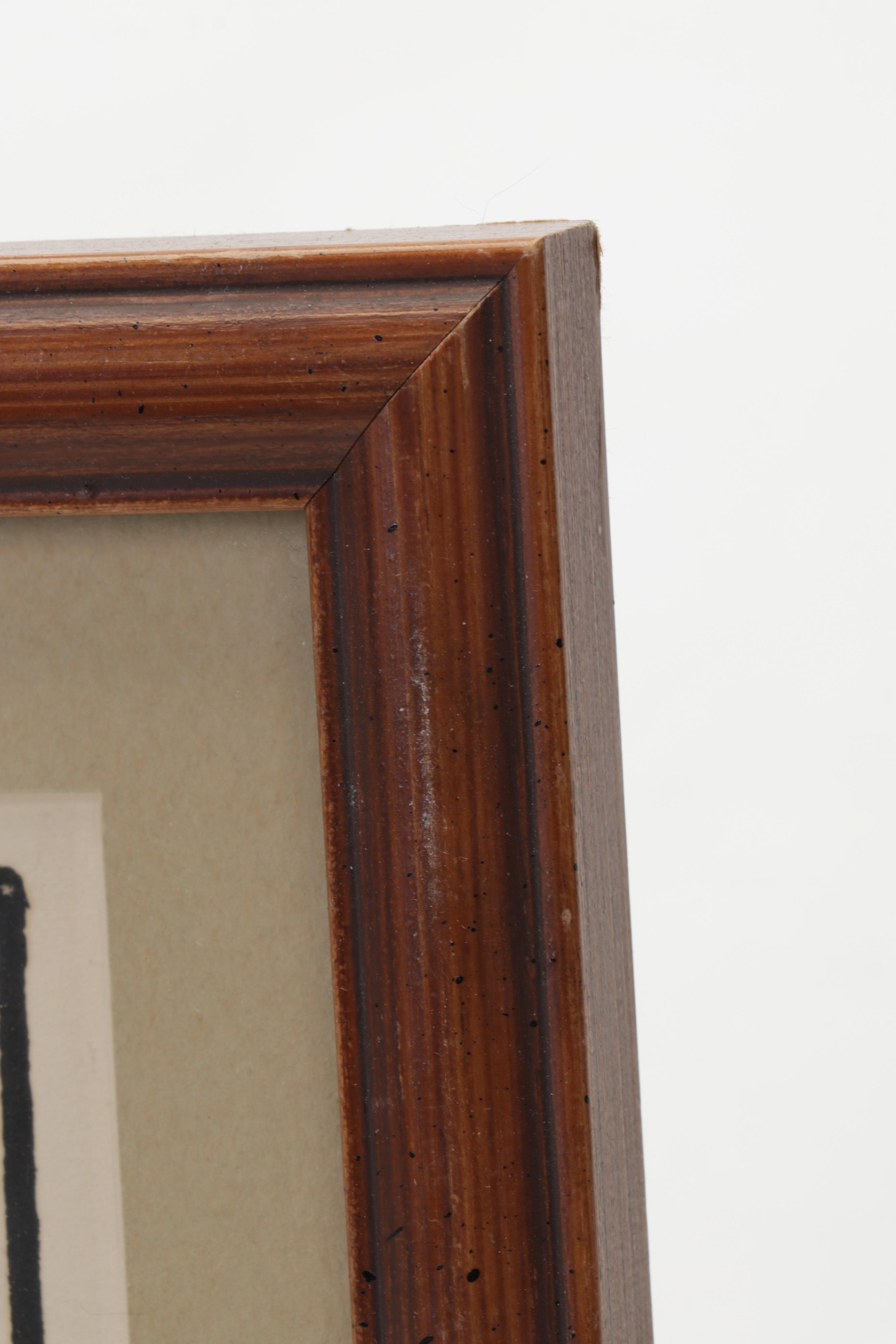 R J. Totten Linocut "Zulu Warrior," 1931