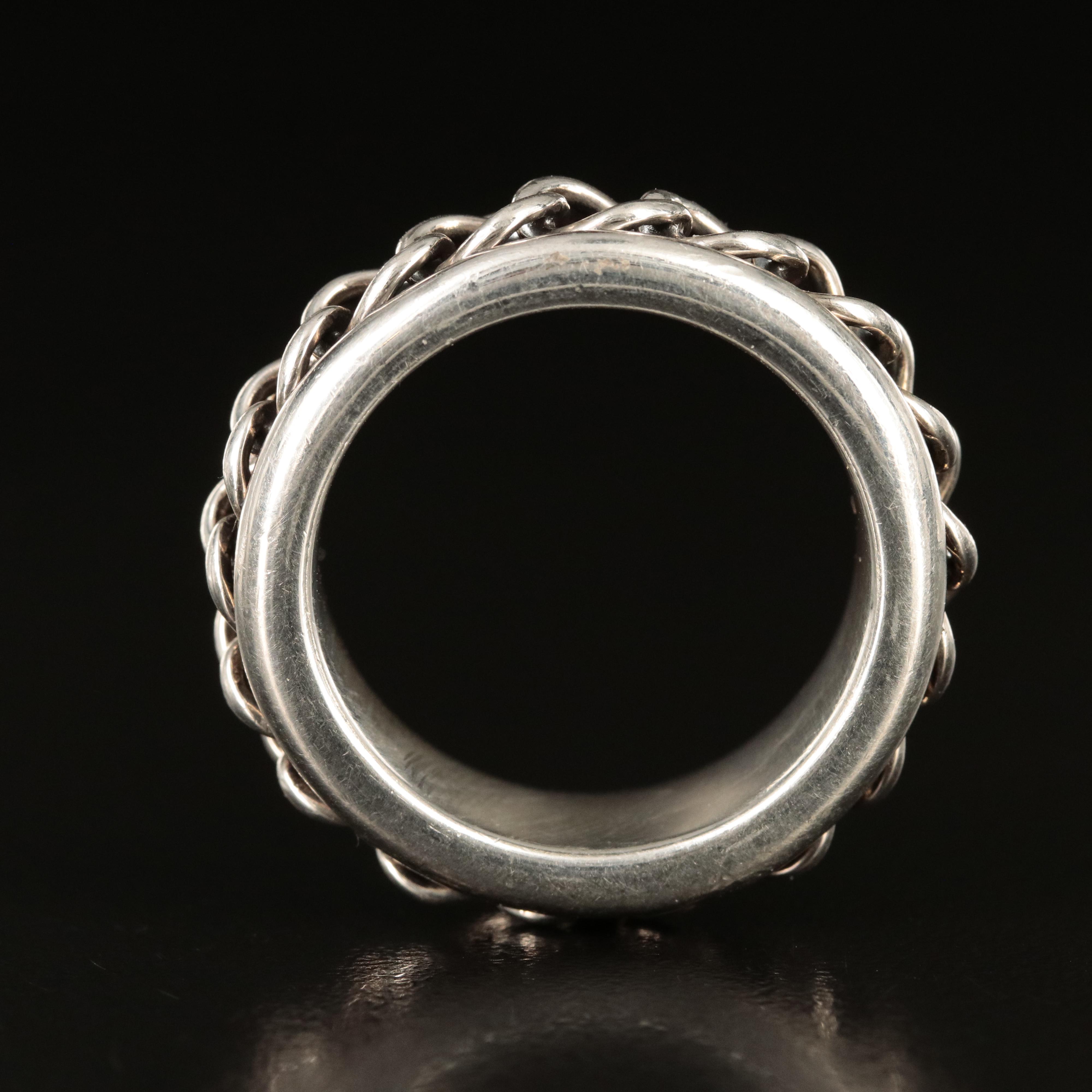 Sterling Curb Chain Ring