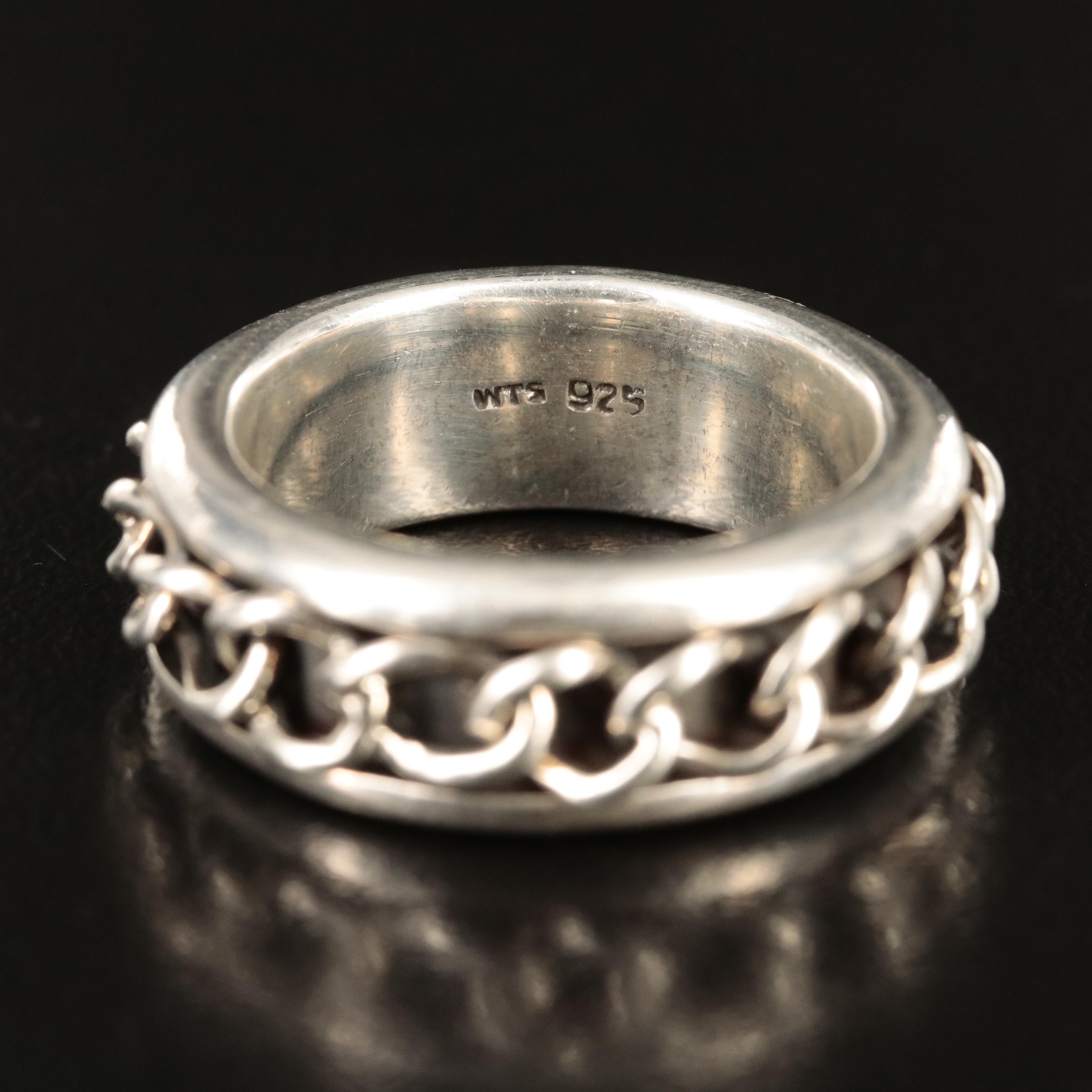 Sterling Curb Chain Ring