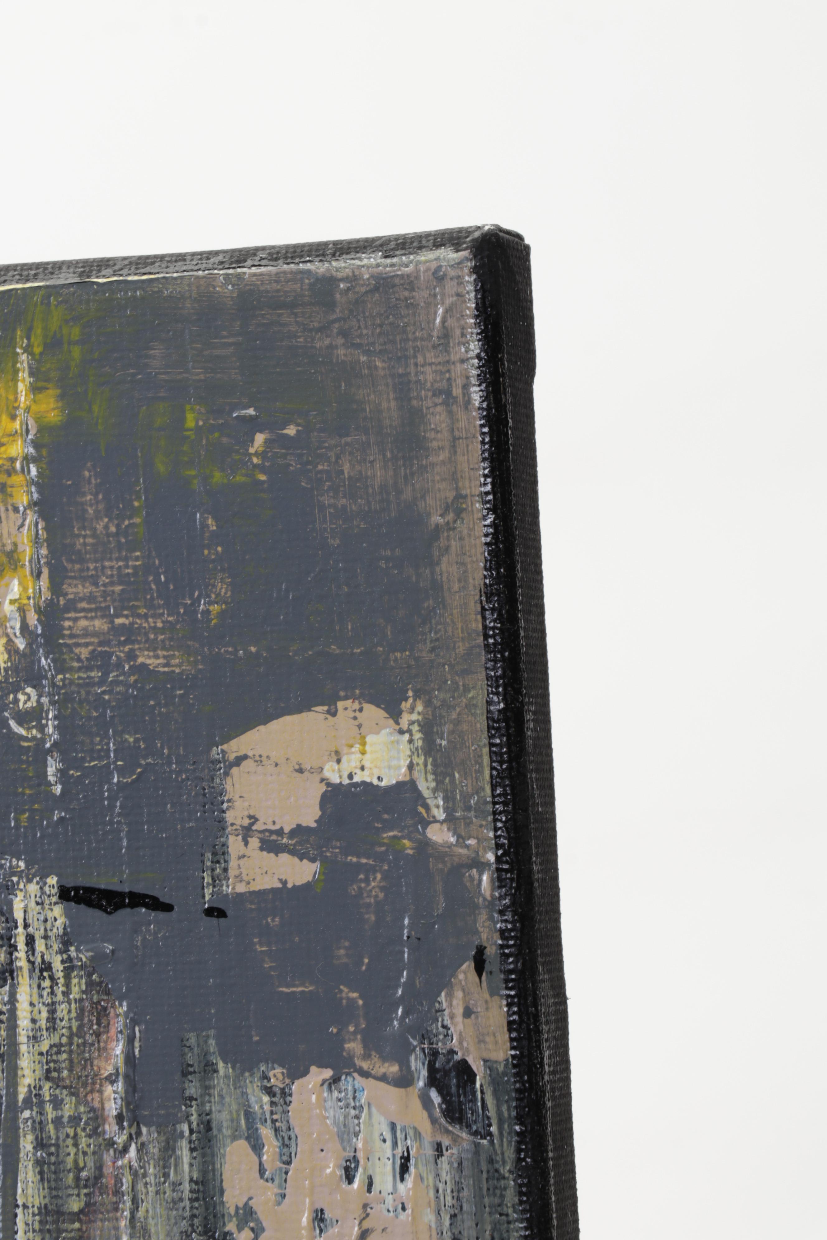 Farshad Lanjani Abstract City Street Acrylic Painting, 21st Century