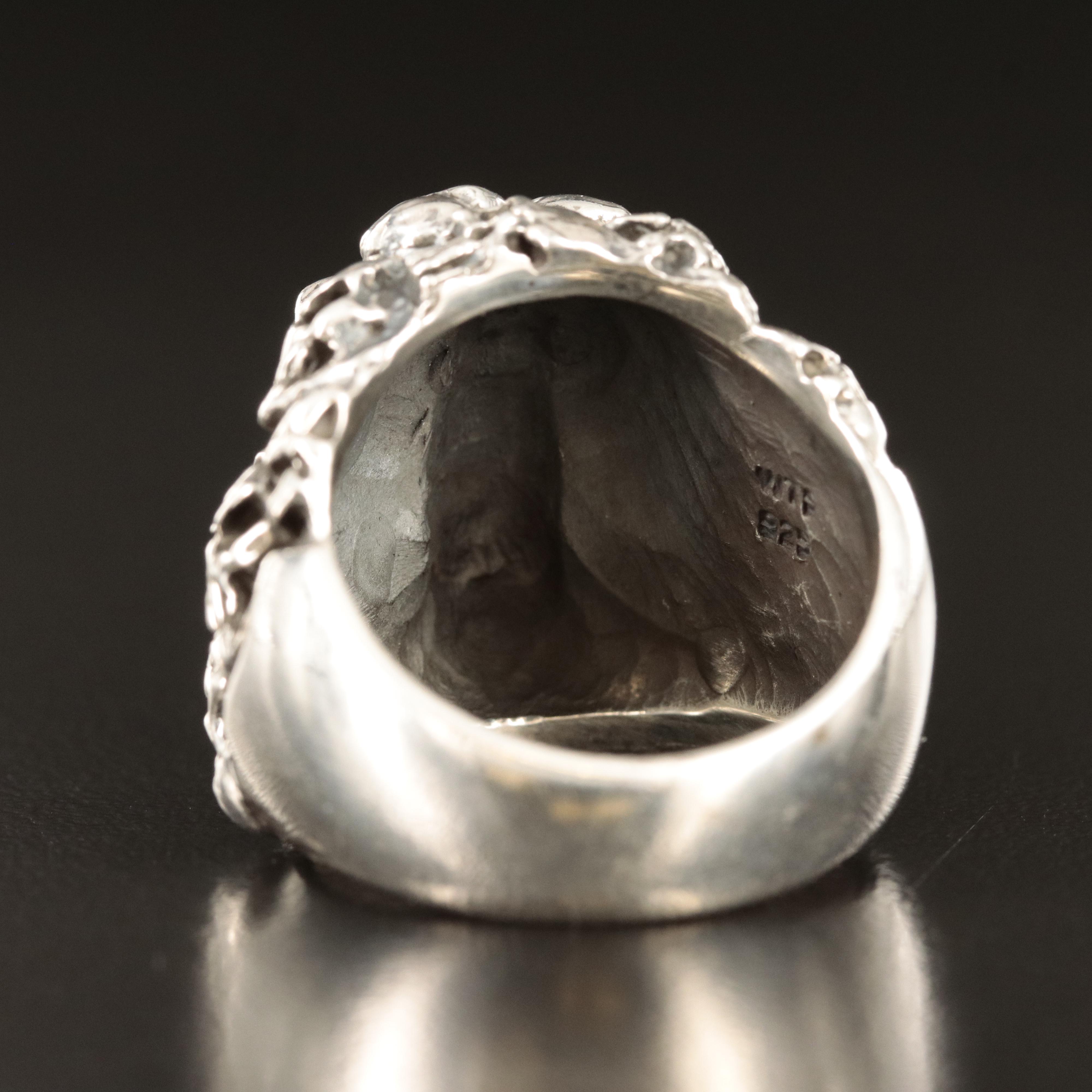 Sterling Skull Ring