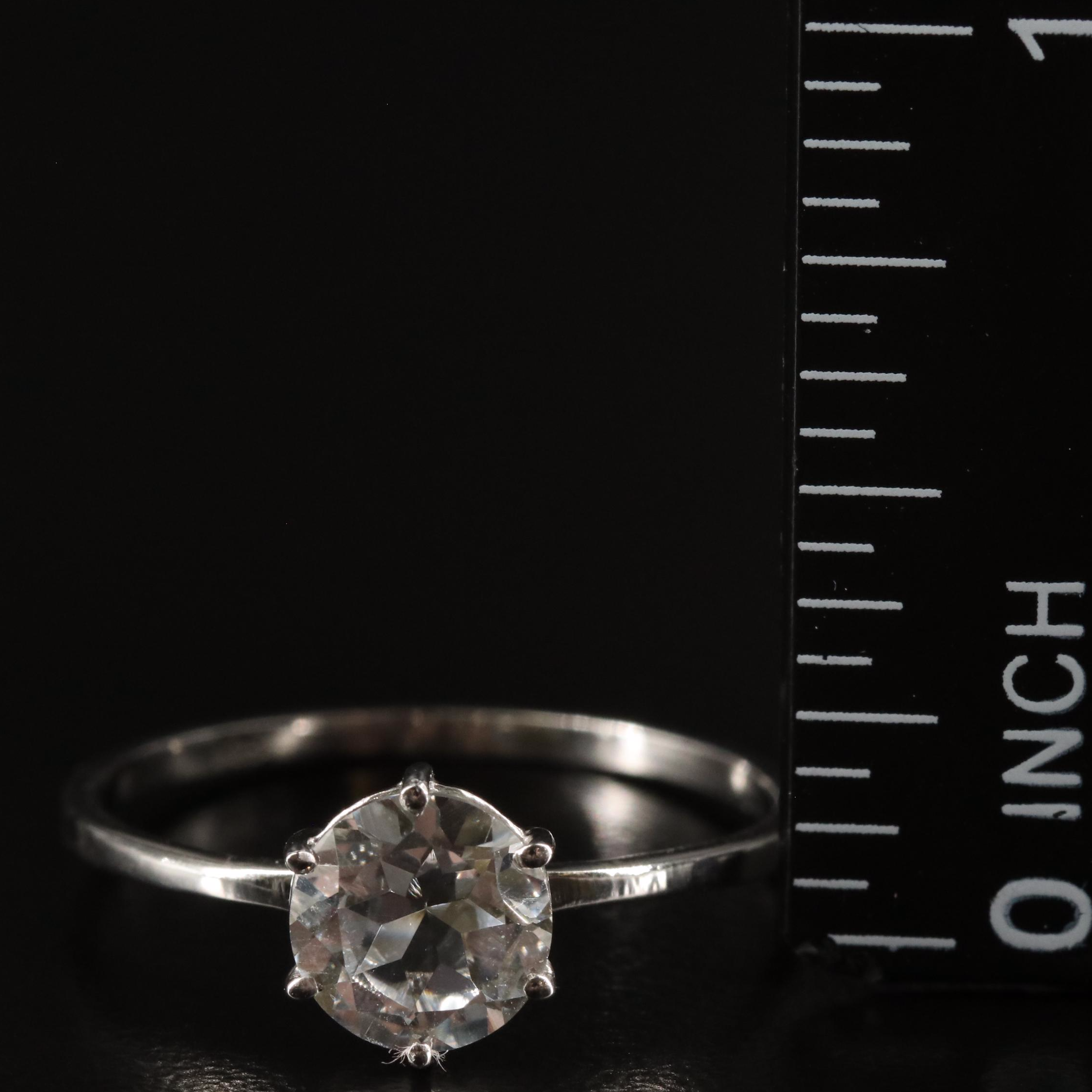 Sterling White Topaz Solitaire Ring