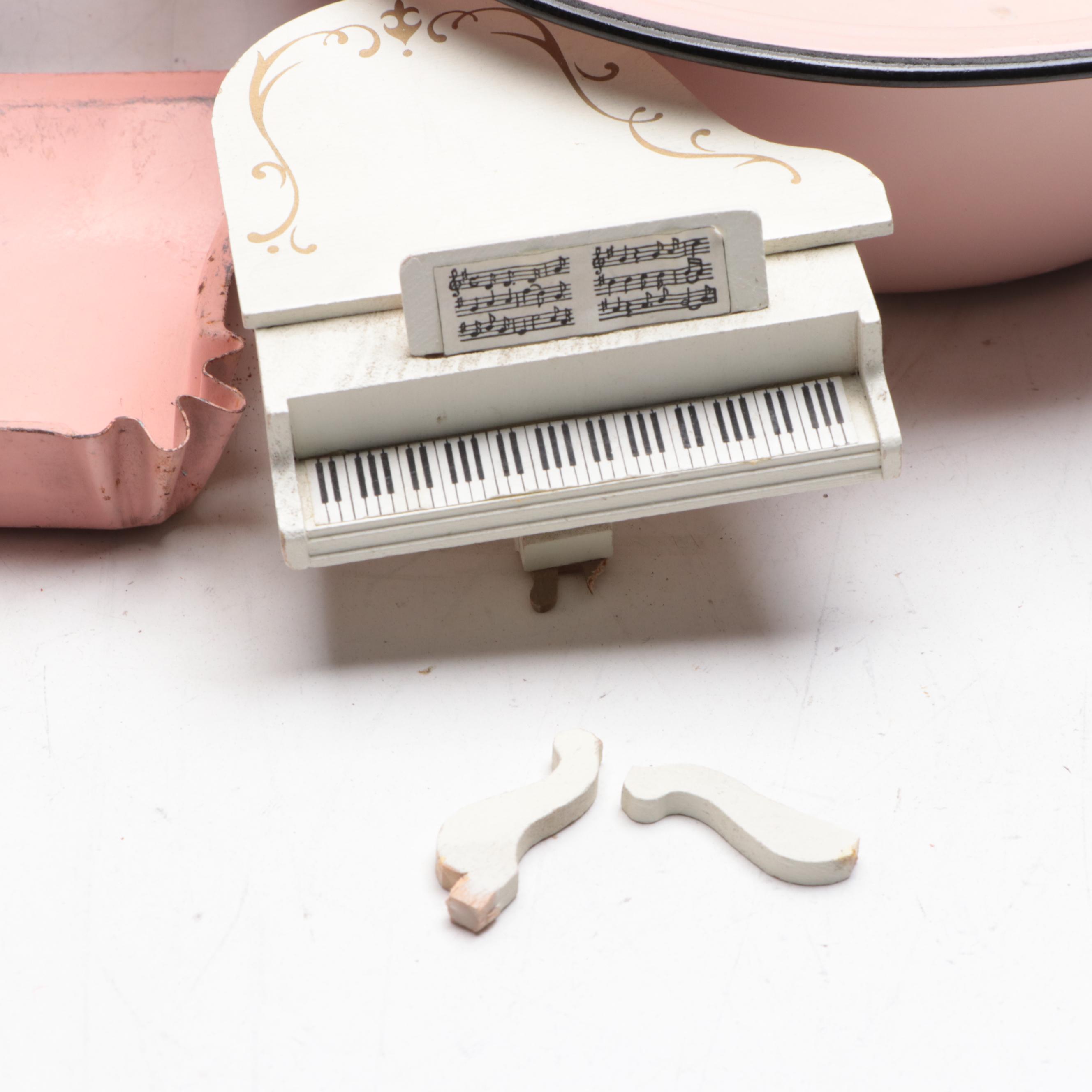 Wolverine Pink Metal Stove, Schoenhut Doll House, and Other Doll Furniture