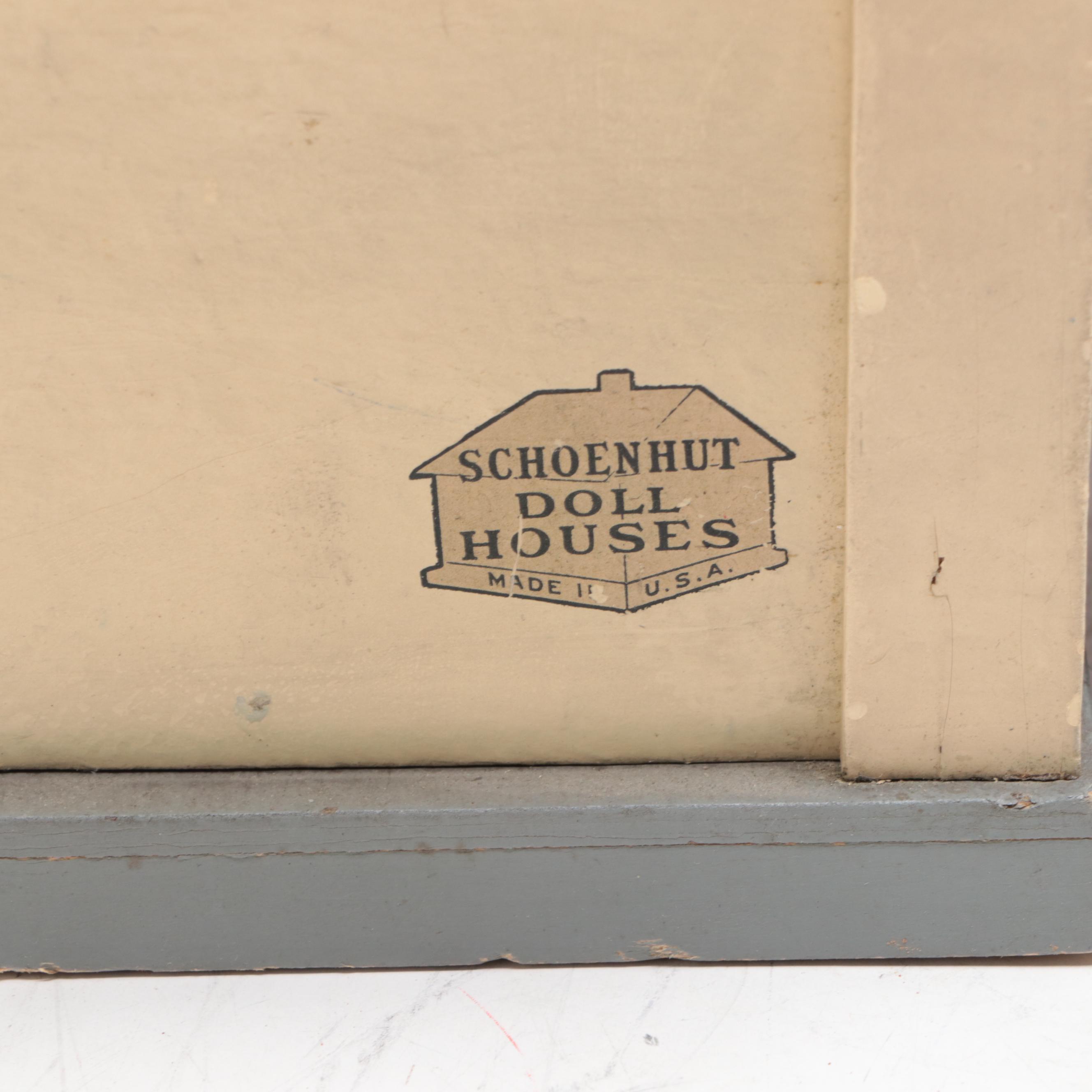 Wolverine Pink Metal Stove, Schoenhut Doll House, and Other Doll Furniture