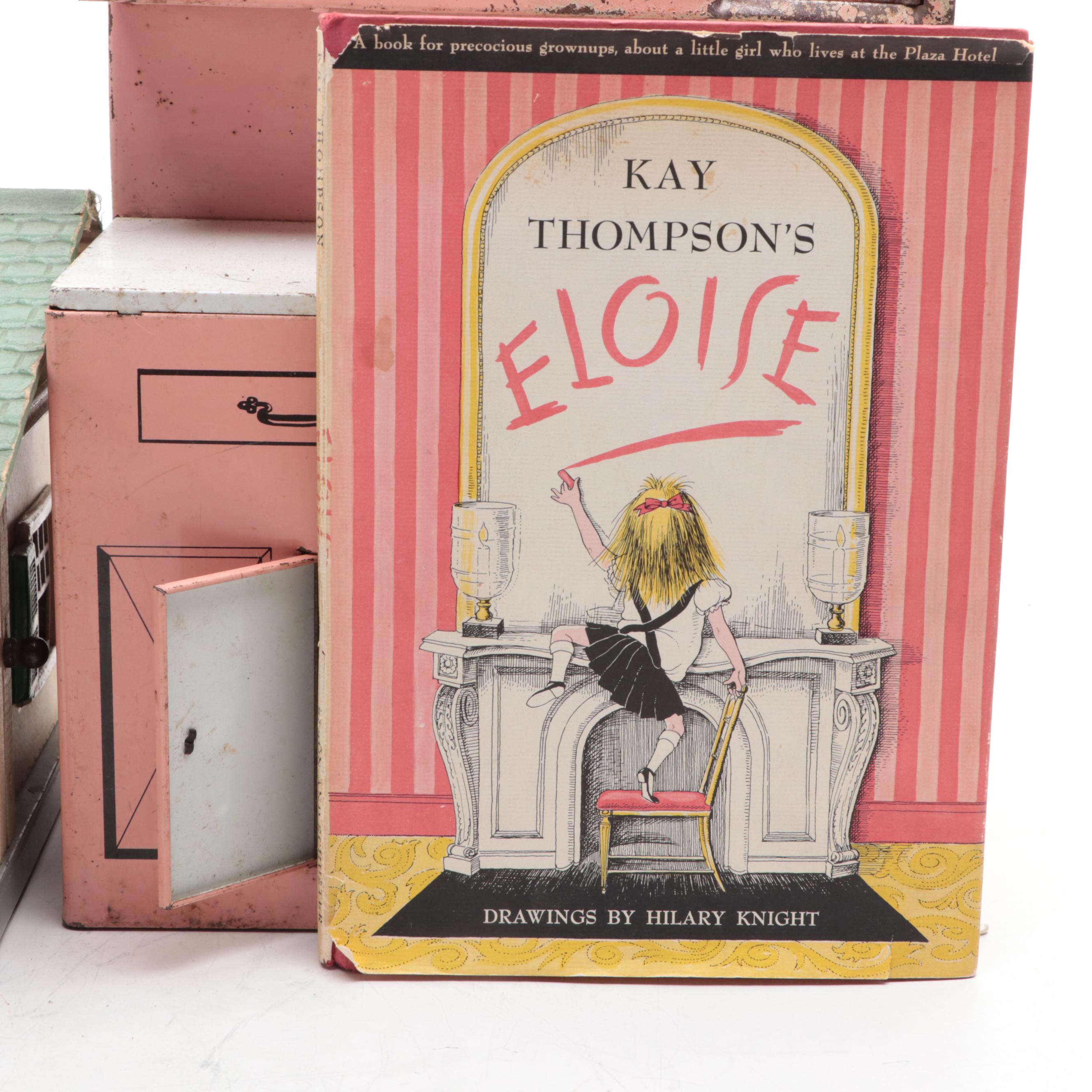 Wolverine Pink Metal Stove, Schoenhut Doll House, and Other Doll Furniture