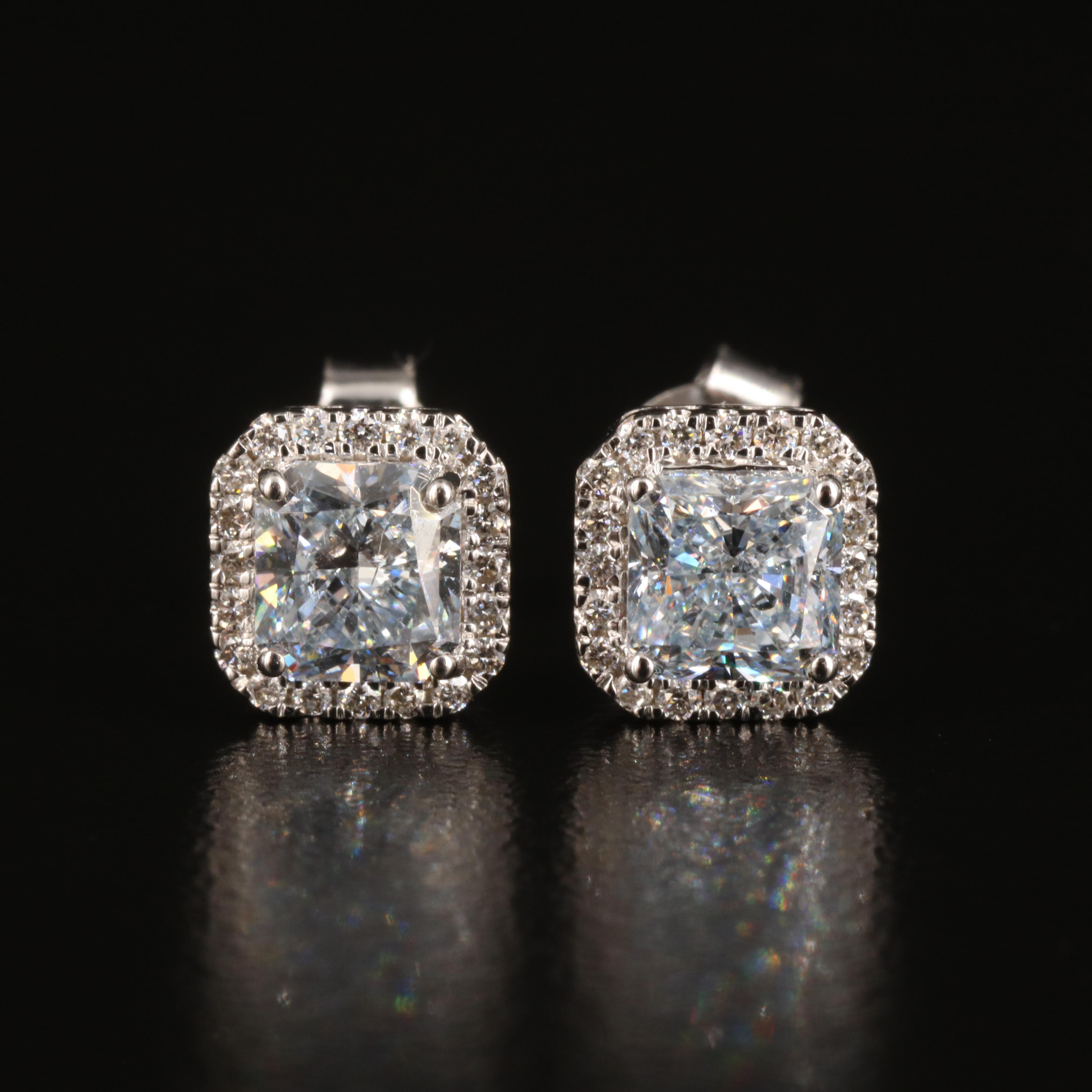 14K 1.41 CTW Lab Grown Diamond Stud Earrings