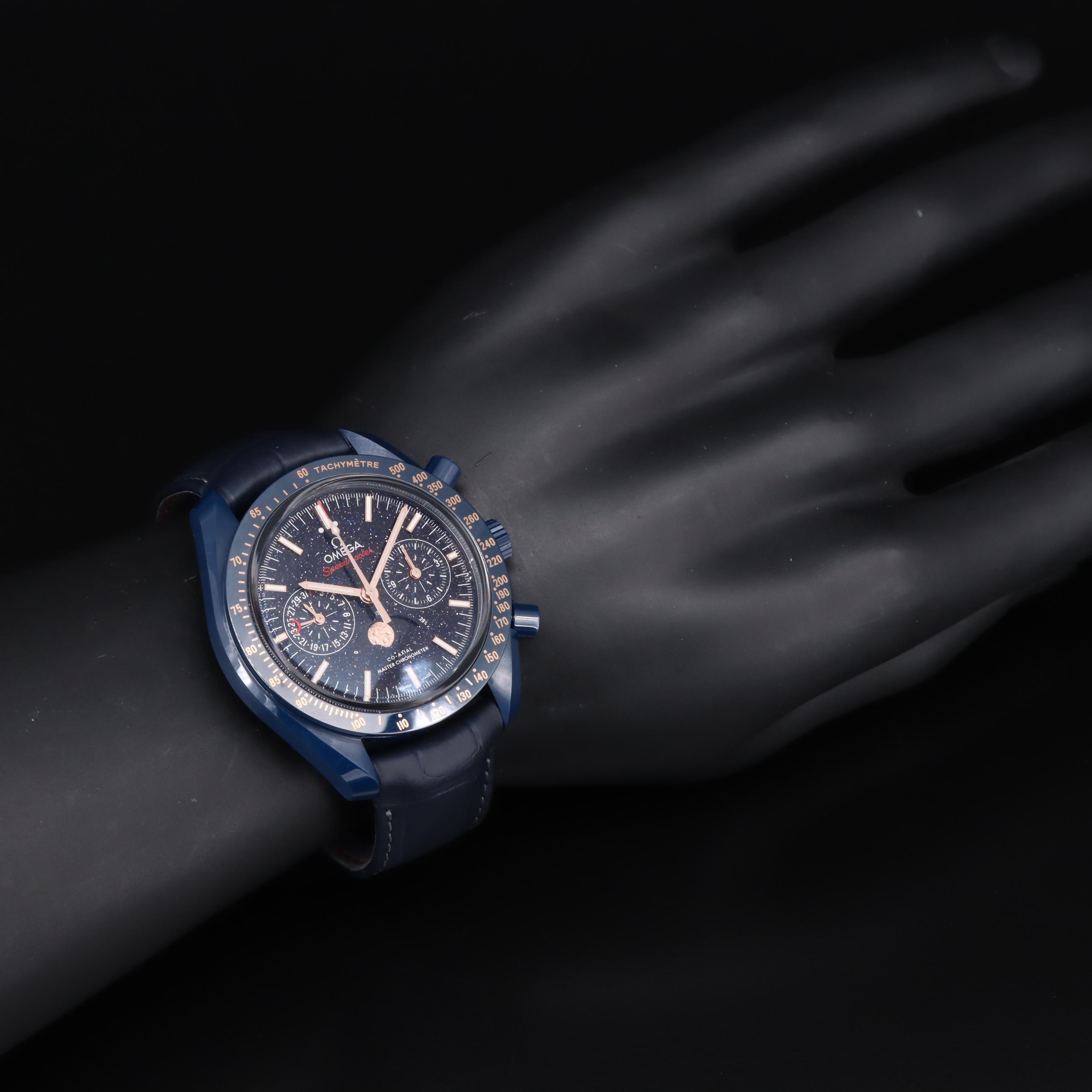 Omega Speedmaster Blue Side of the Moon Chronograph Watch