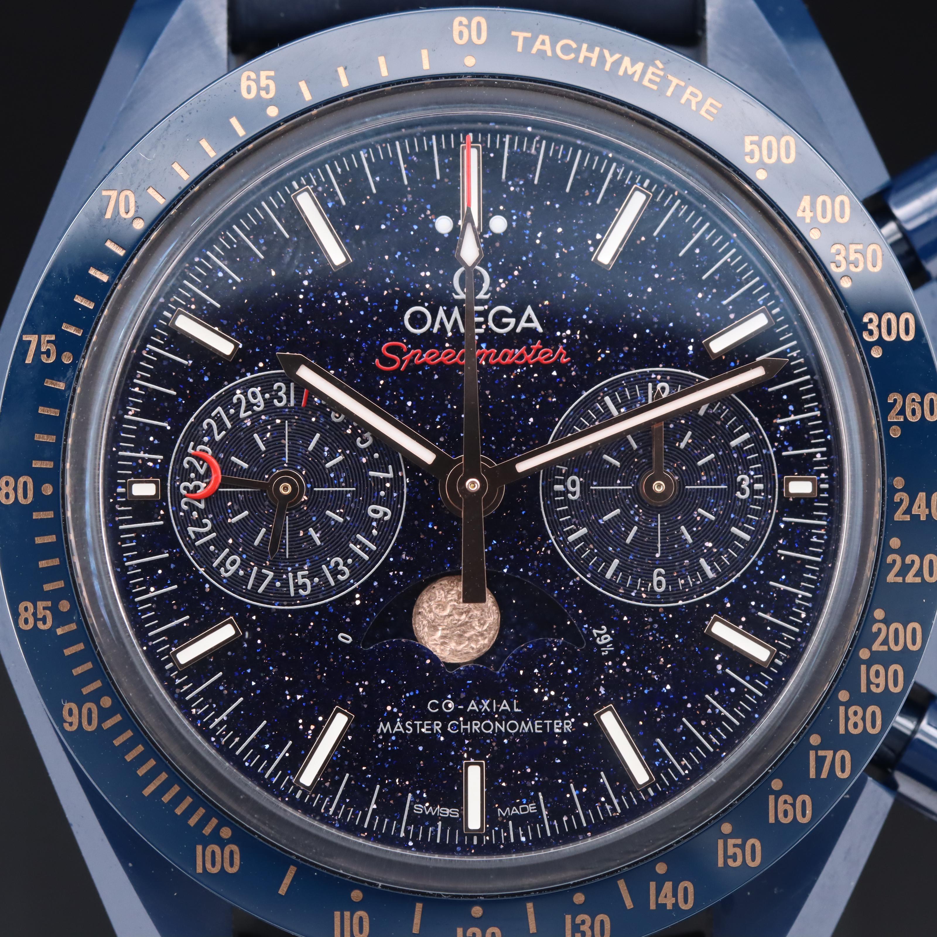 Omega Speedmaster Blue Side of the Moon Chronograph Watch