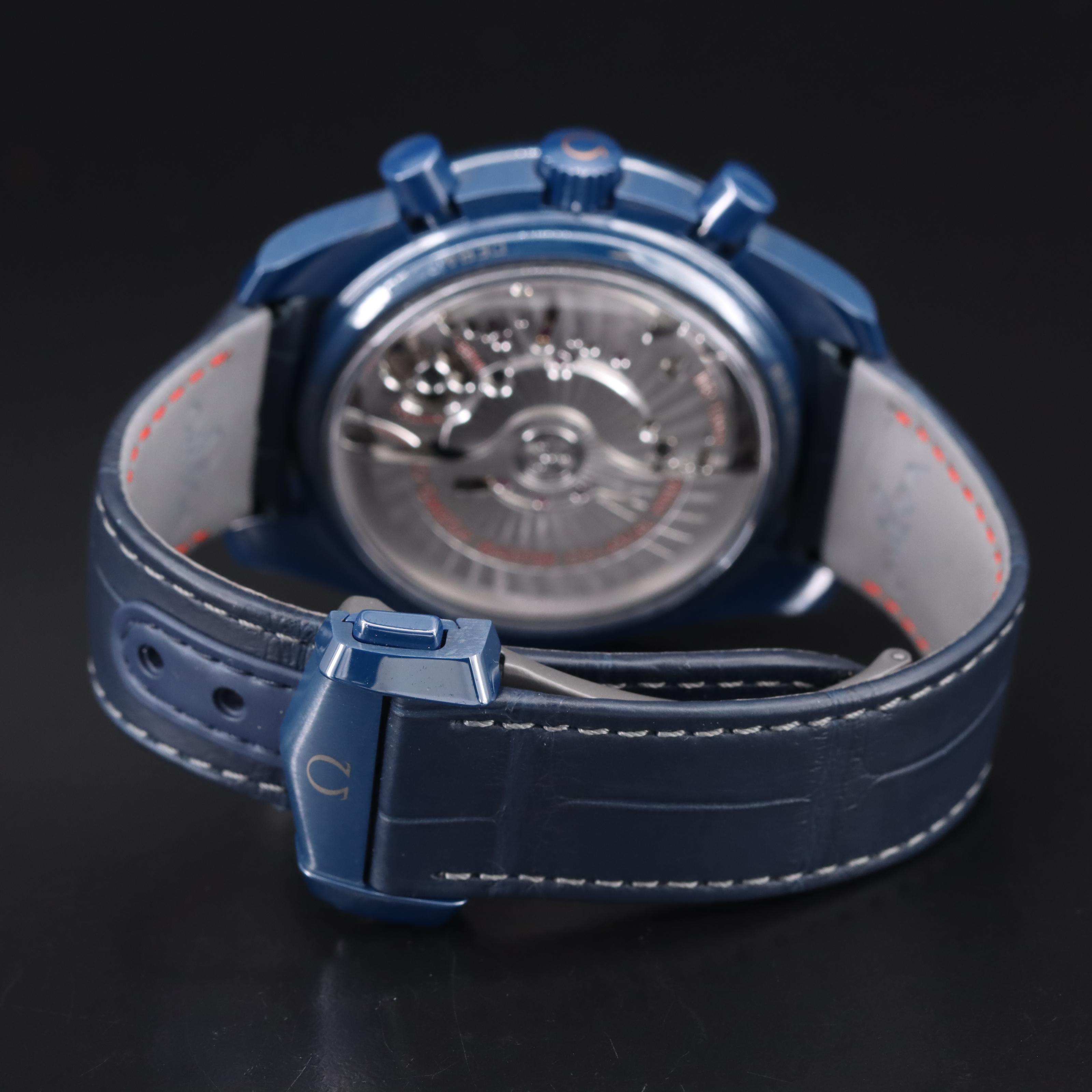 Omega Speedmaster Blue Side of the Moon Chronograph Watch