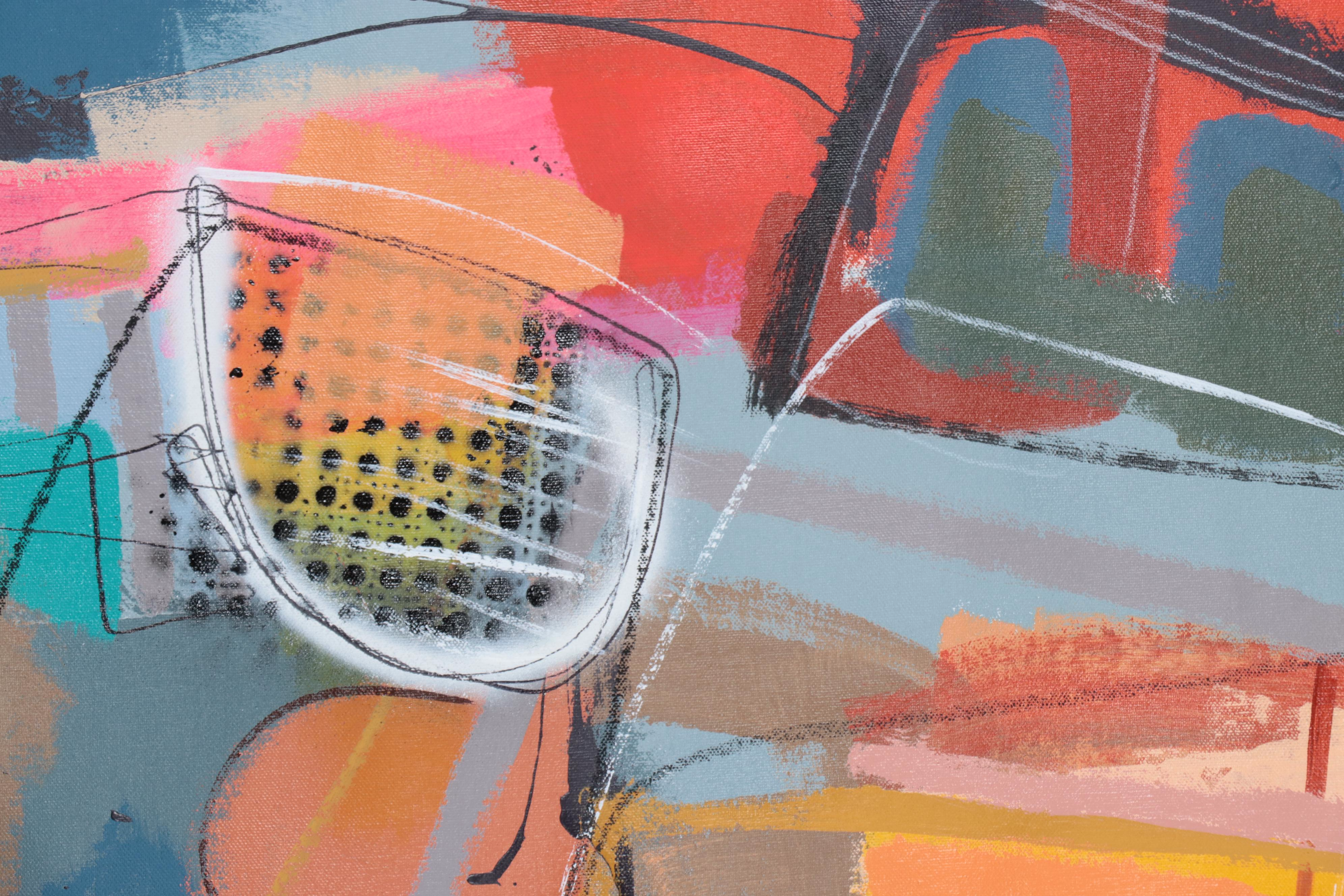 Michel Blázquez Large-Scale Abstract Acrylic Painting, 2023