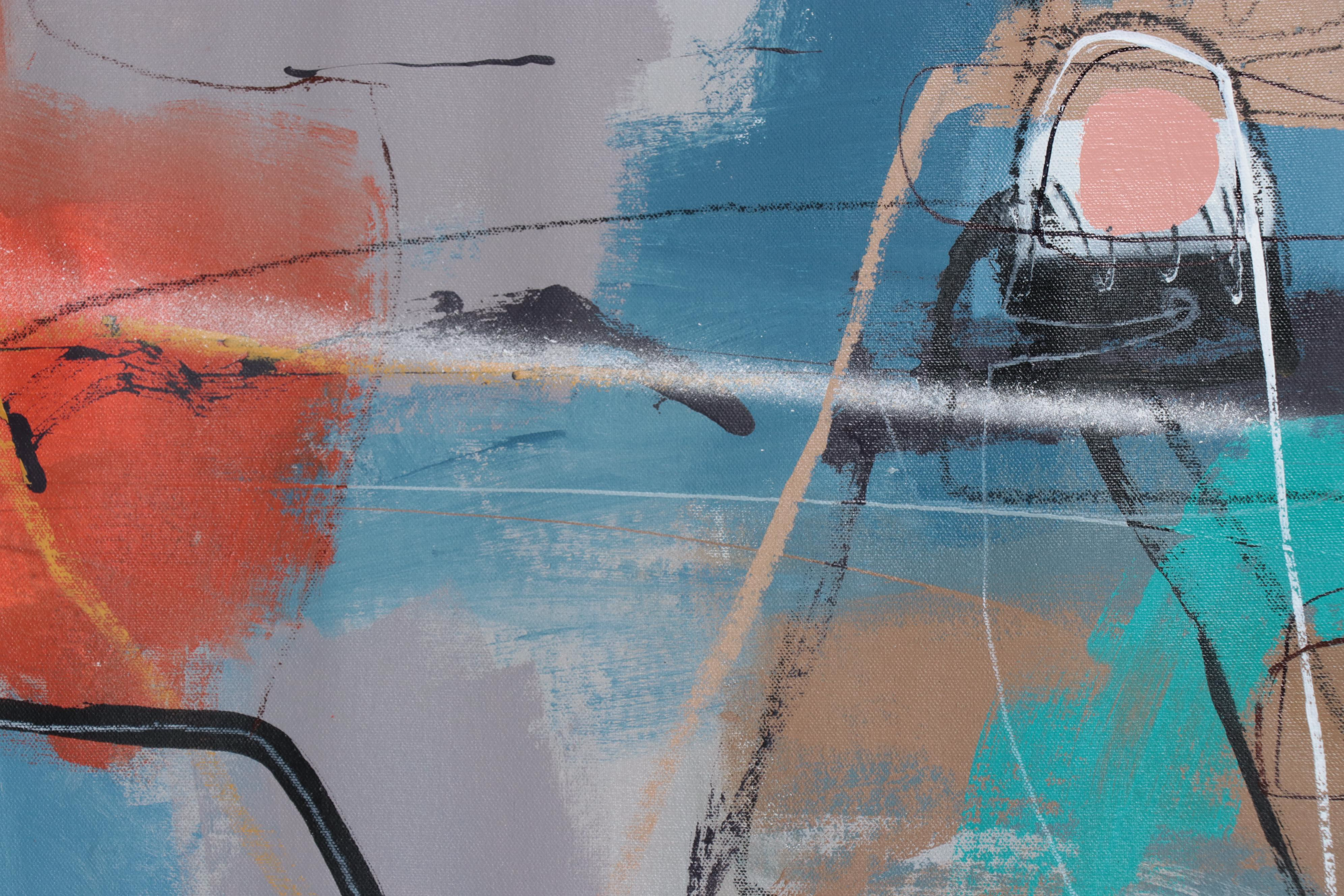 Michel Blázquez Large-Scale Abstract Acrylic Painting, 2023