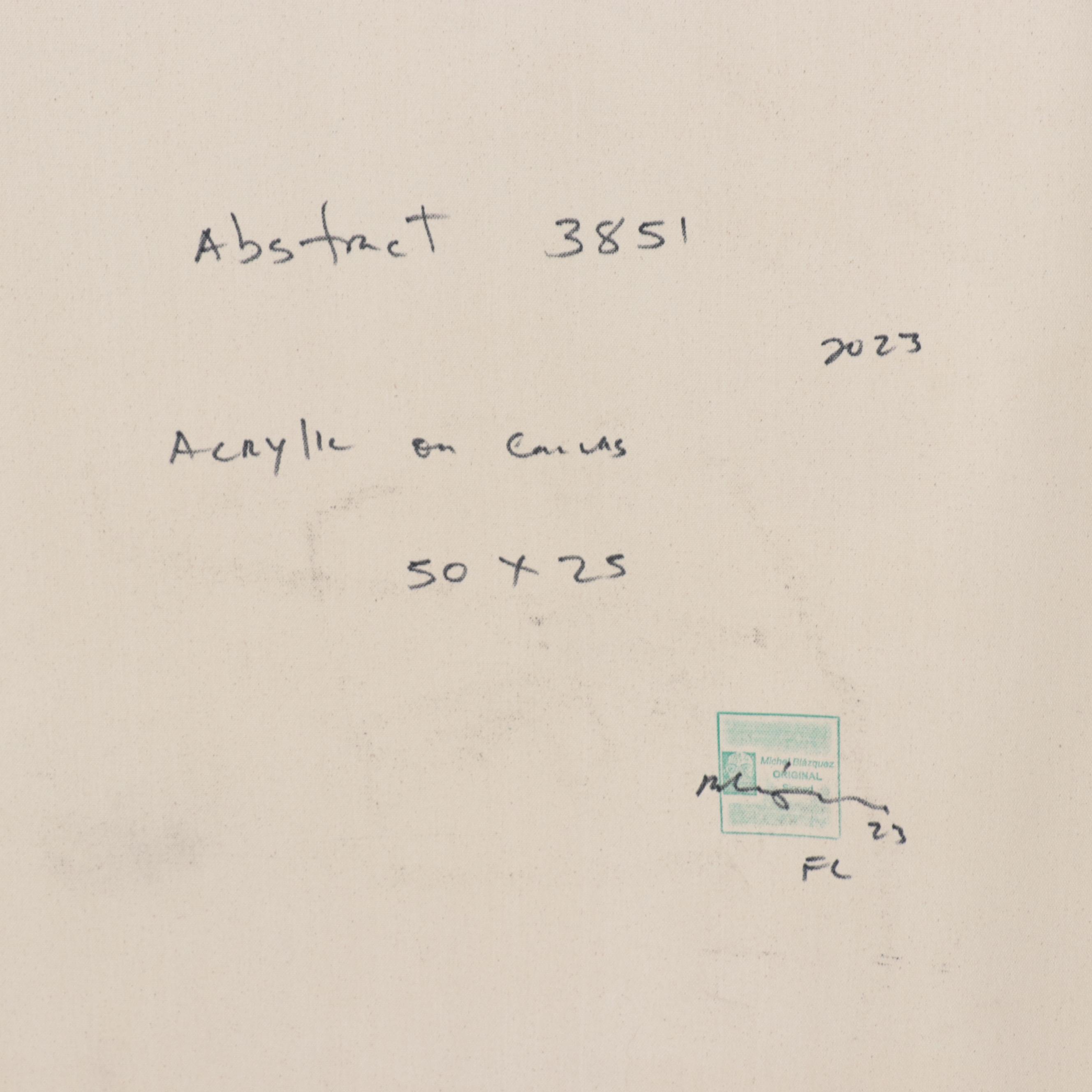 Michel Blázquez Large-Scale Abstract Acrylic Painting, 2023