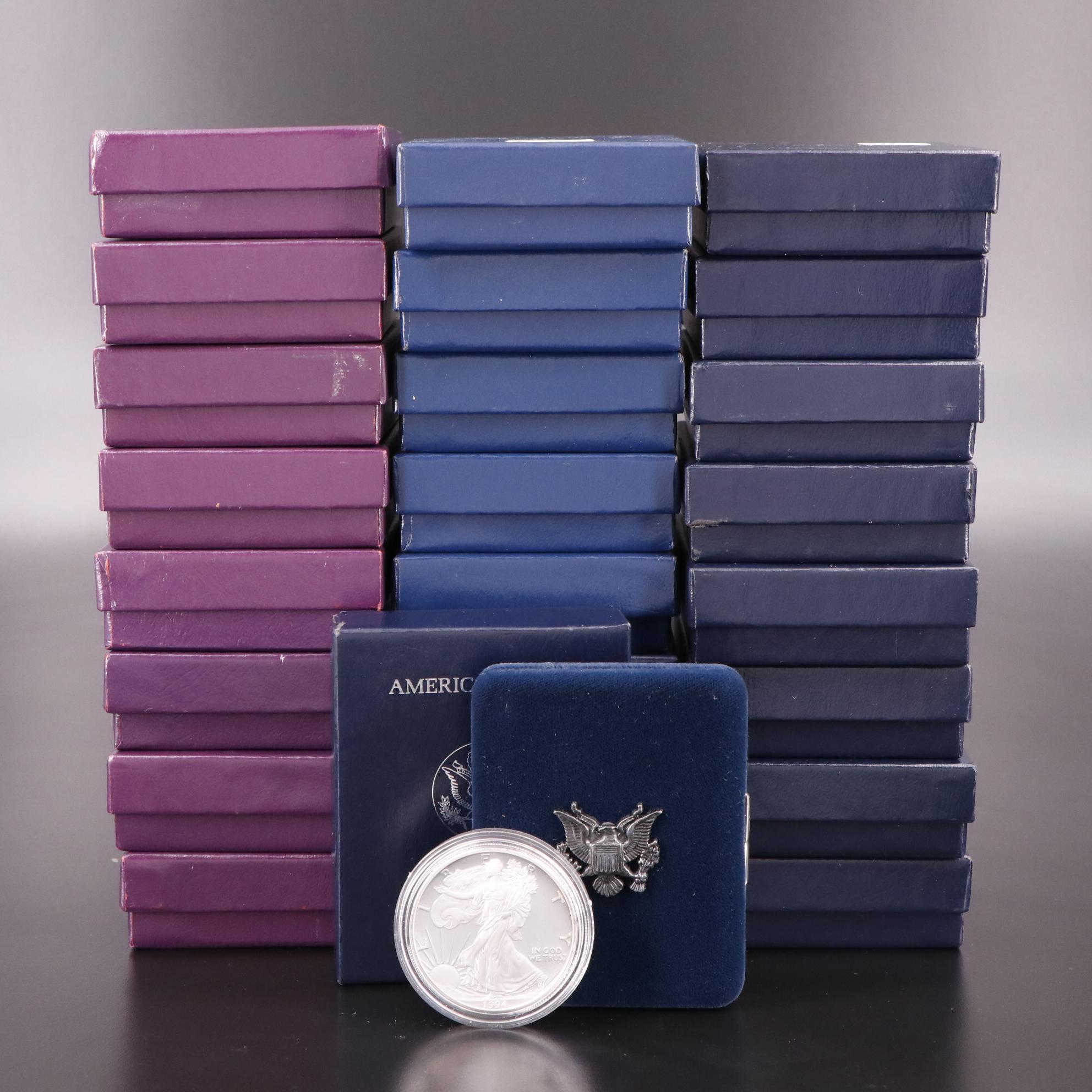 Twenty-Five Proof American Silver Eagle Bullion Coins, 1986–2008