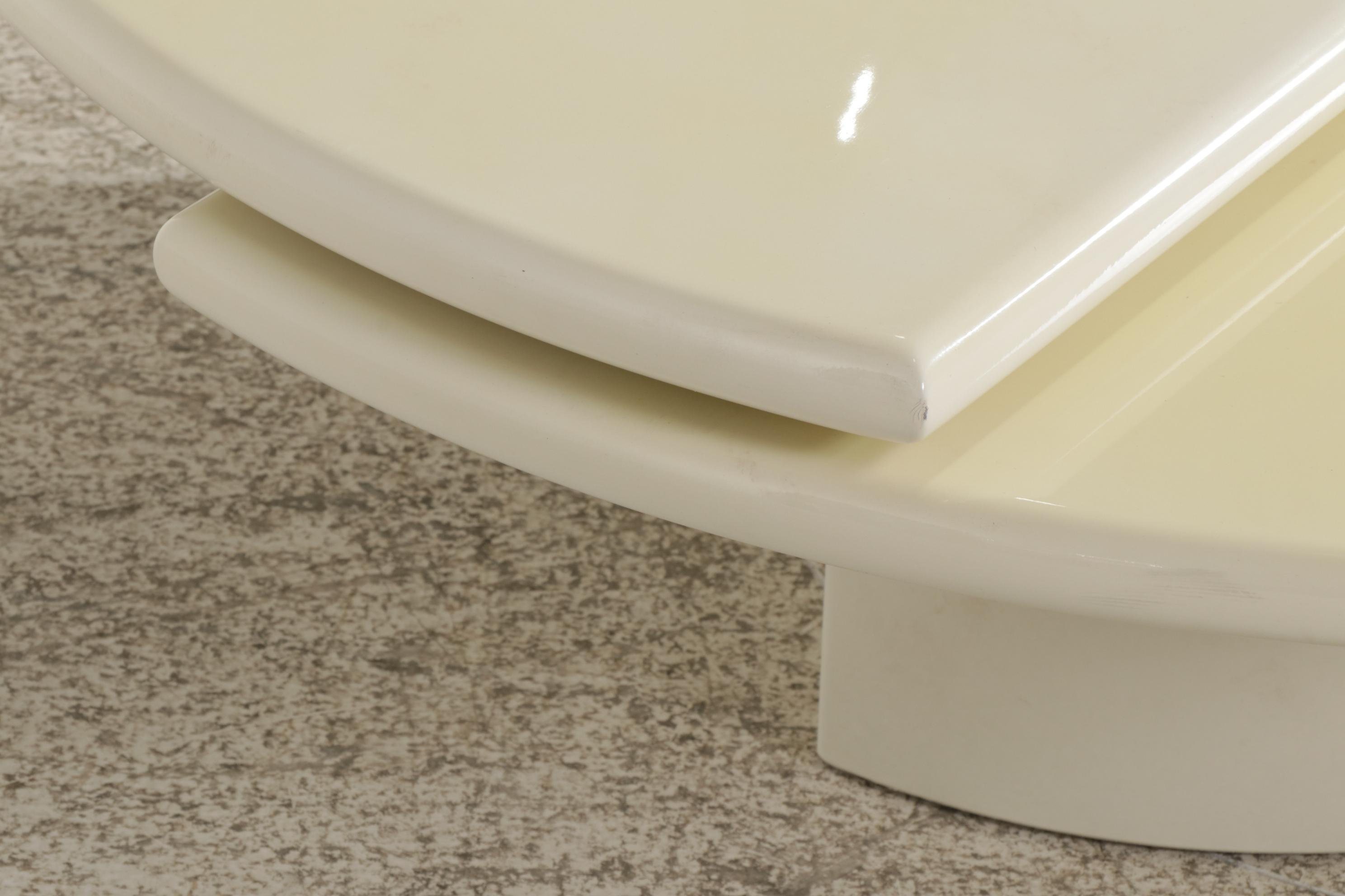 Postmodern Lacquered Circular Coffee Table with Rotating Top, 1980s