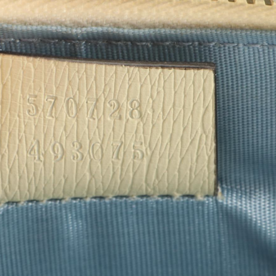 Gucci Strawberry Printed Leather Zip Pouch