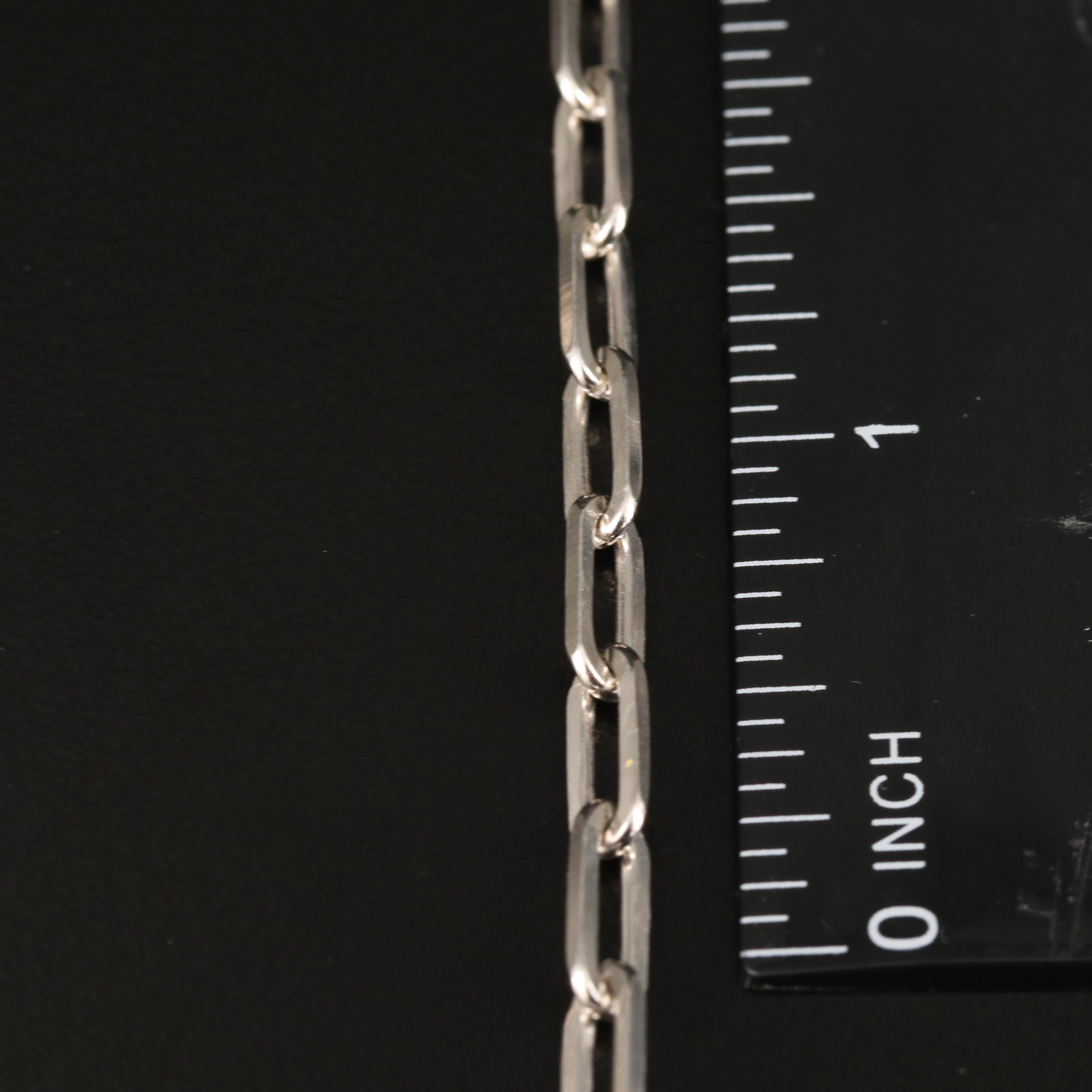 Italian Sterling Paper Clip Chain Necklace