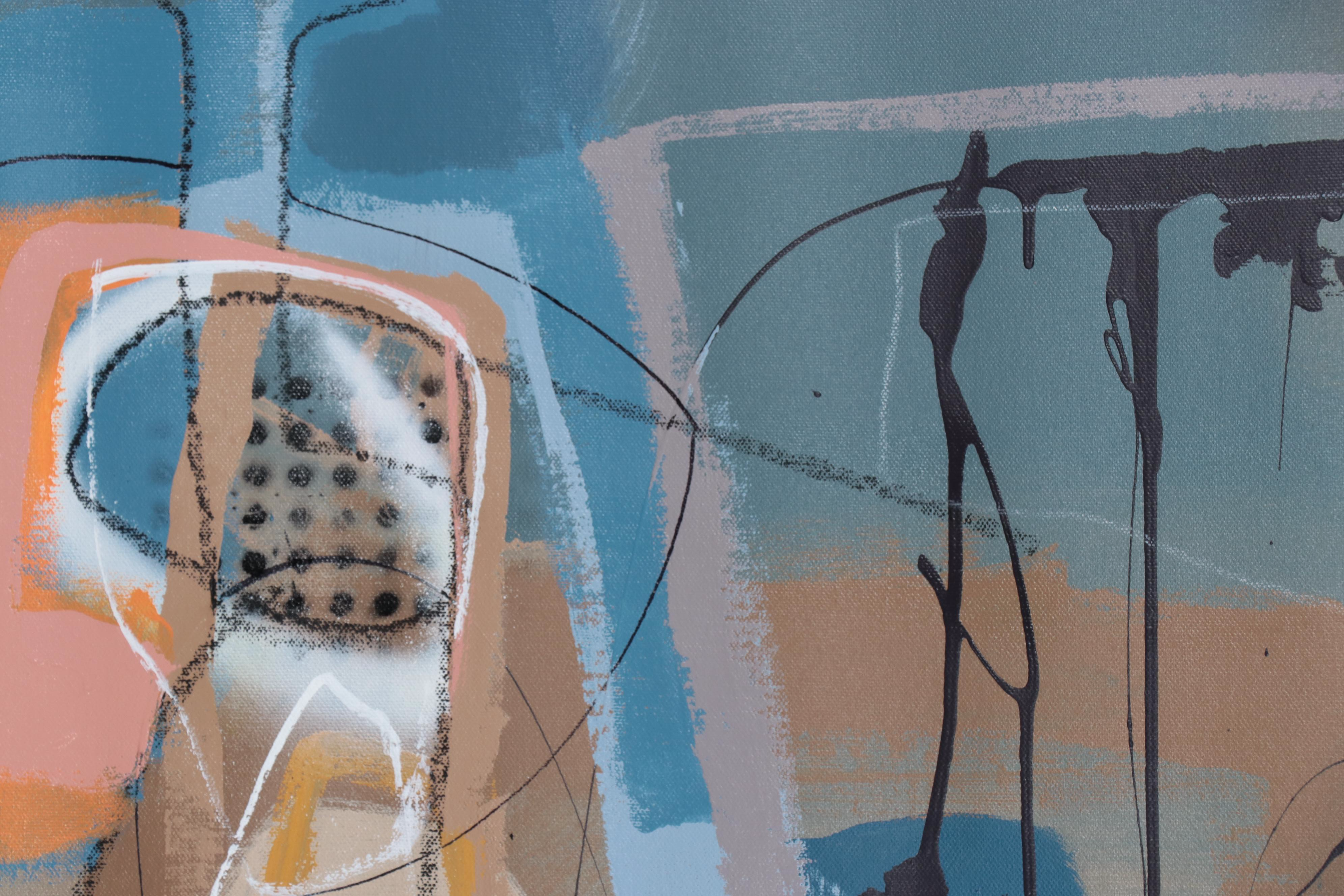 Michel Blázquez Large-Scale Abstract Acrylic Painting, 2023