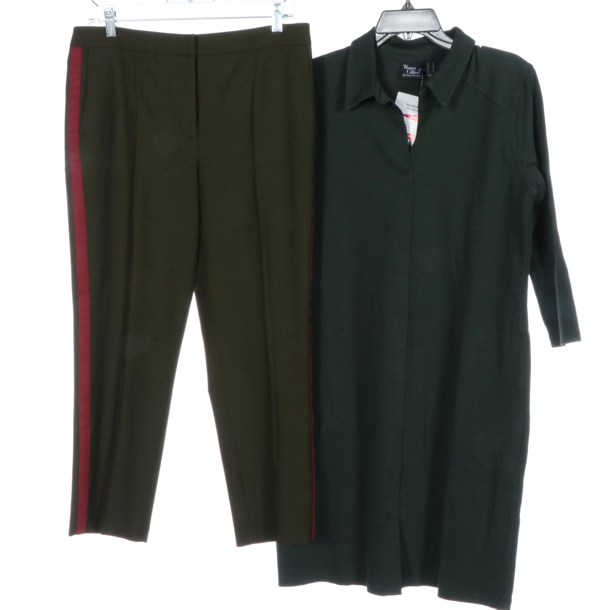 Nordstrom Wool Pants, Bob Mackie Wearable Art Top, with Other Tops and Pants