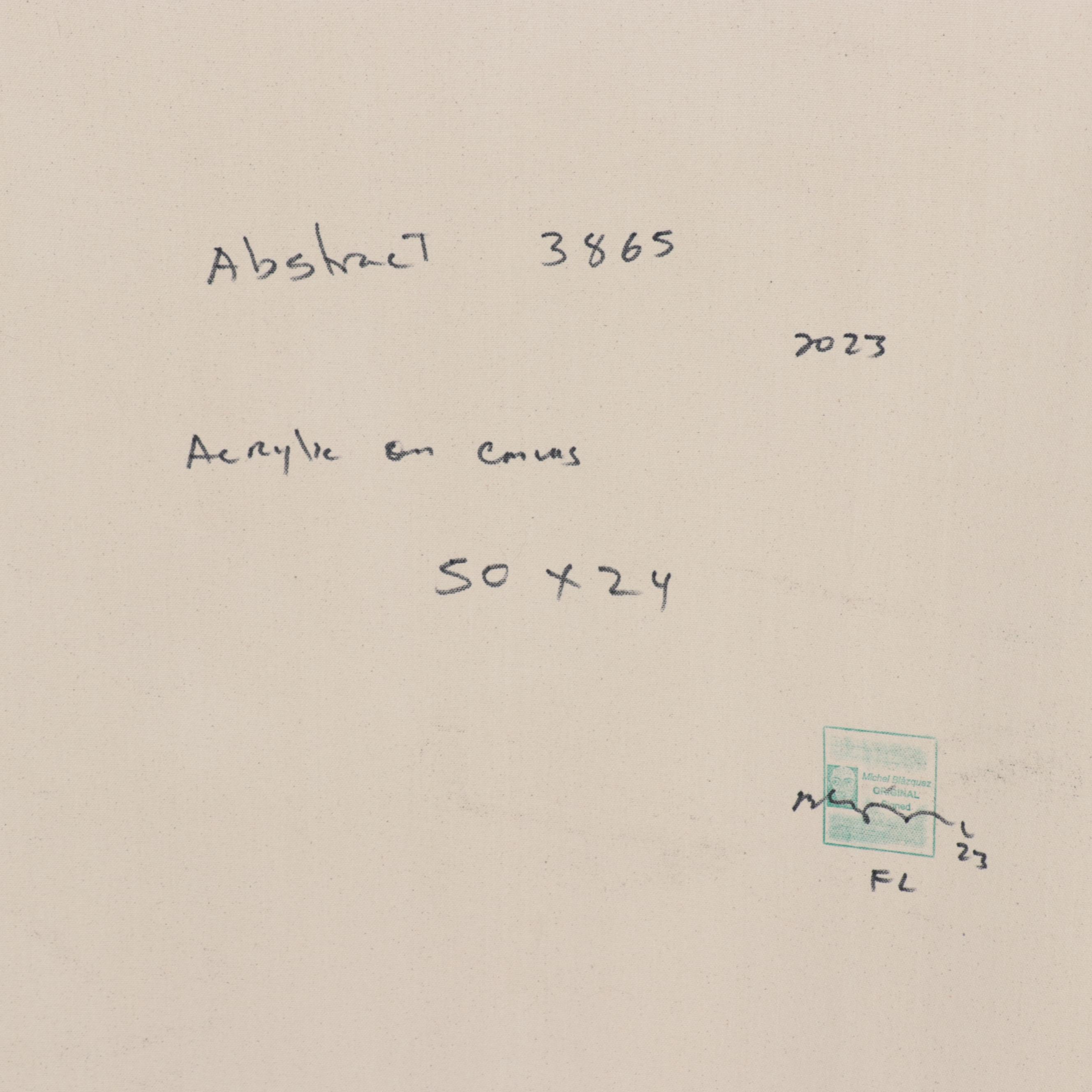 Michel Blázquez Large-Scale Abstract Acrylic Painting, 2023