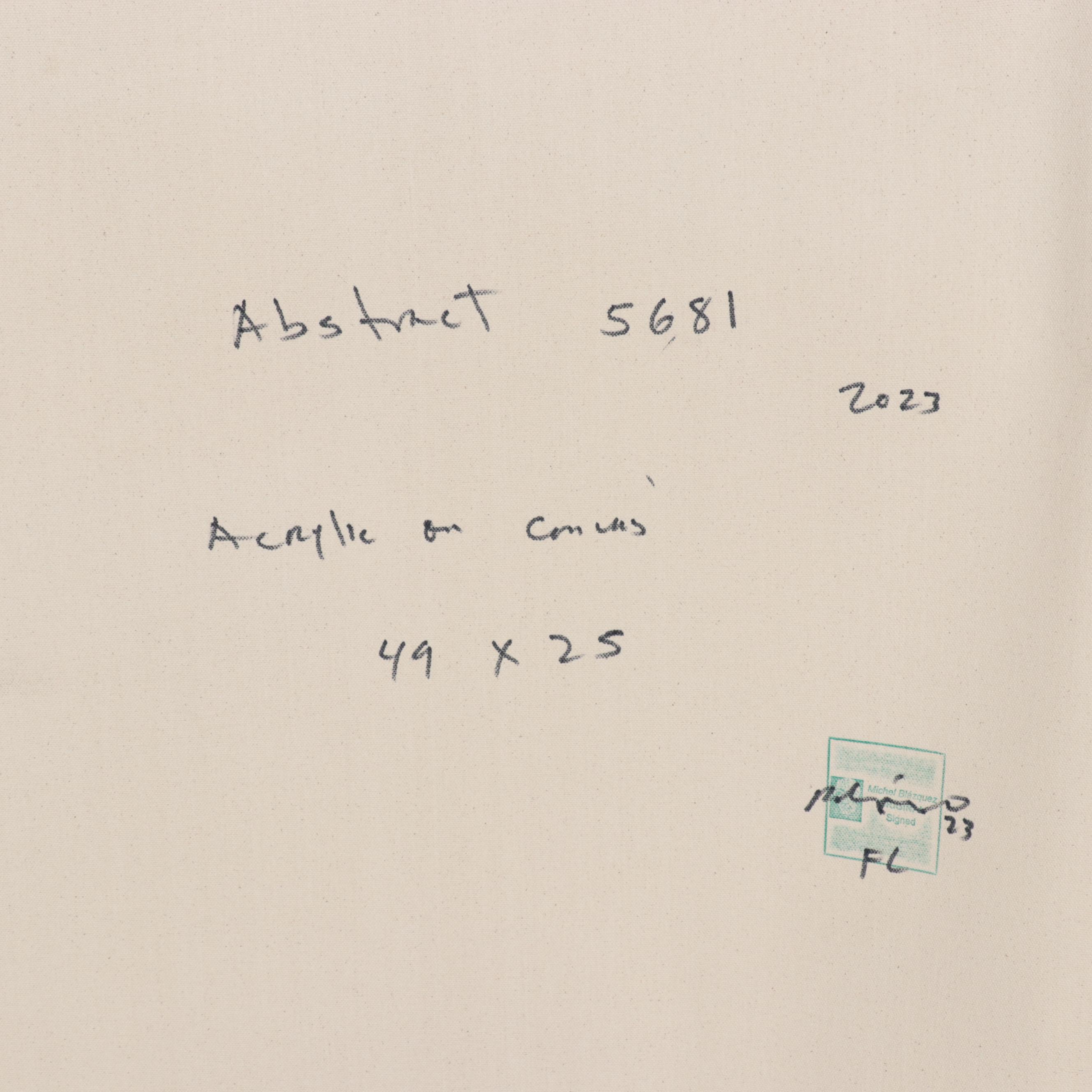 Michel Blázquez Large-Scale Abstract Acrylic Painting, 2023