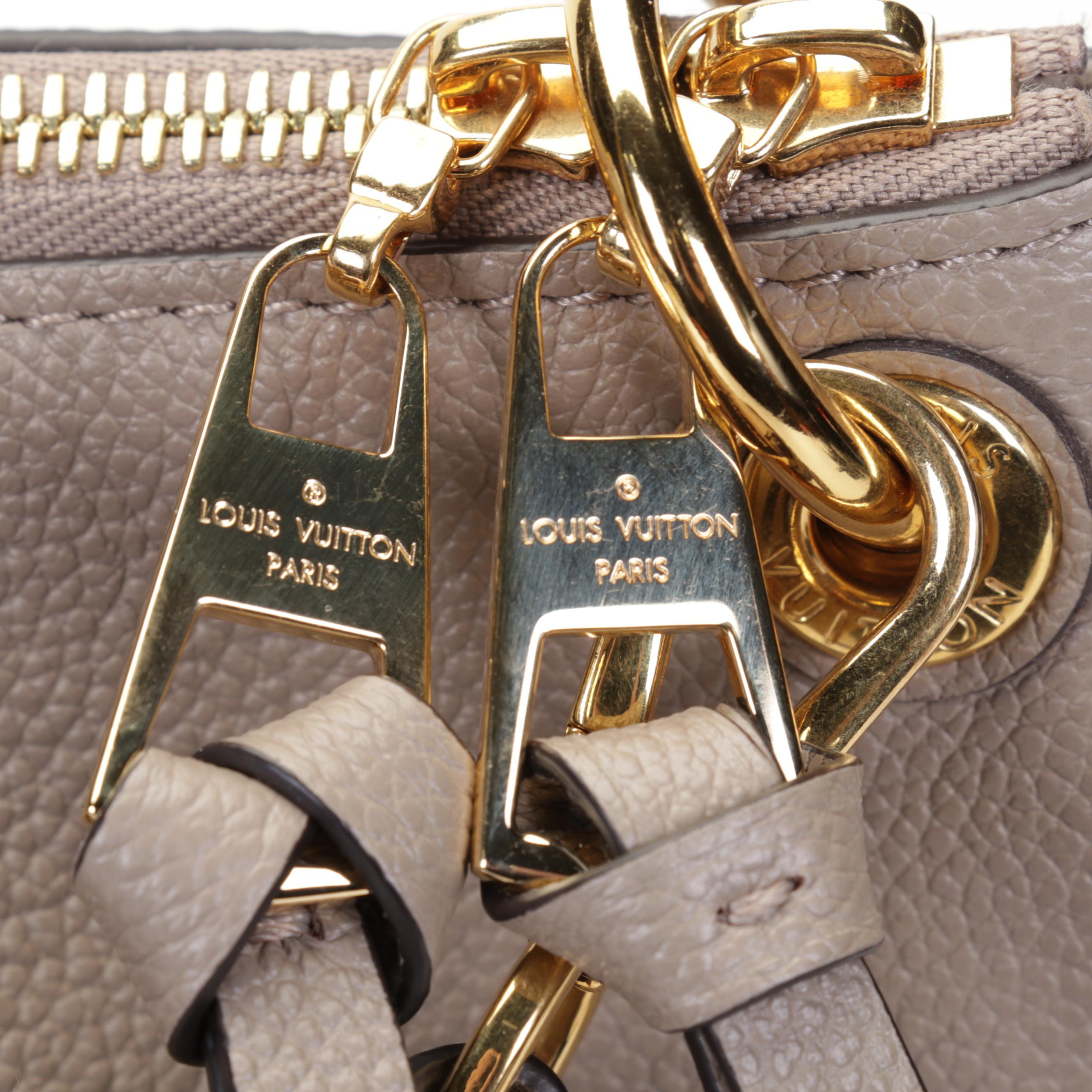 Louis Vuitton Maida Hobo Bag in Turtledove Grain and Monogram Empreinte Leather