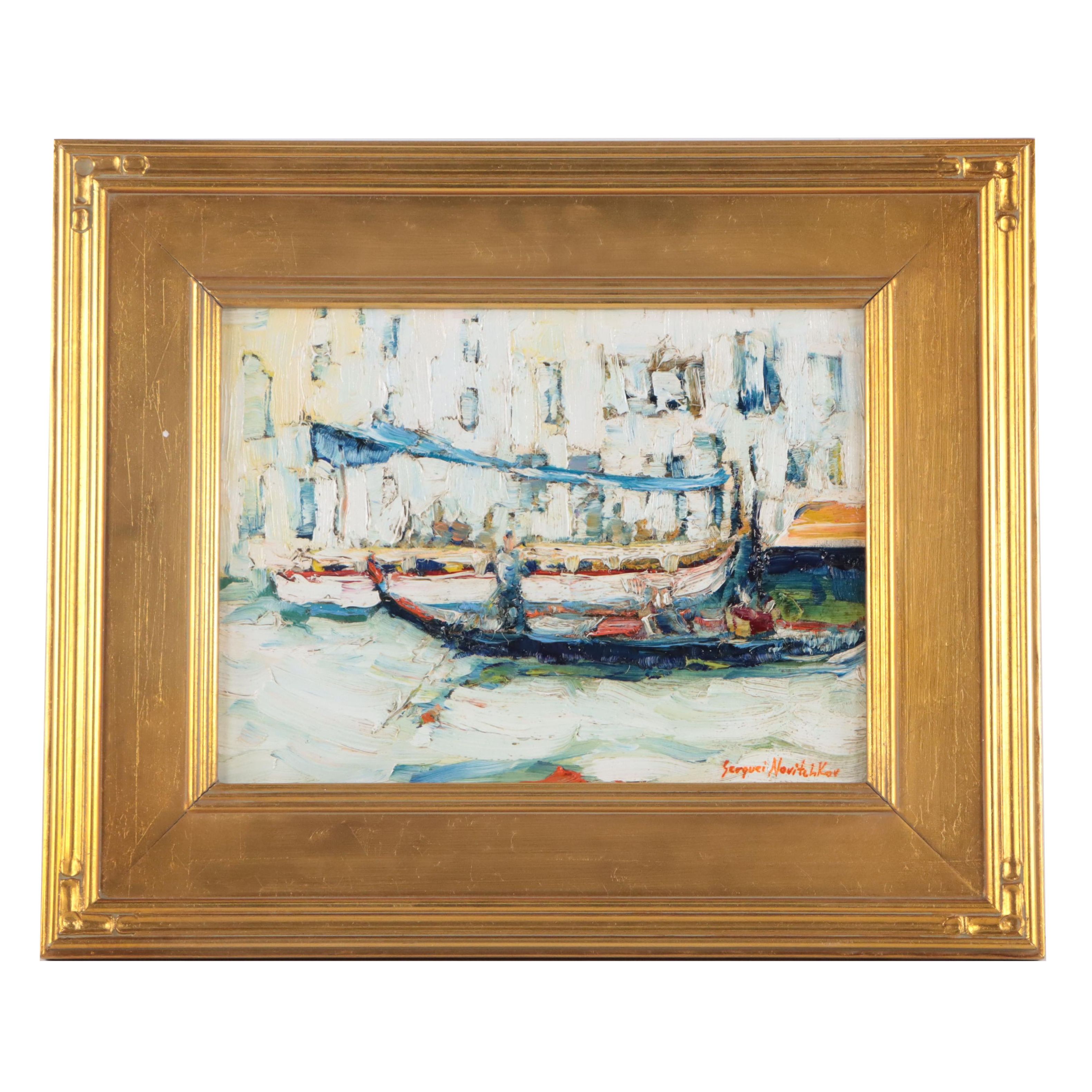 Serguei Novitchkov Oil Painting "Gondola Ride in Venice," 2023