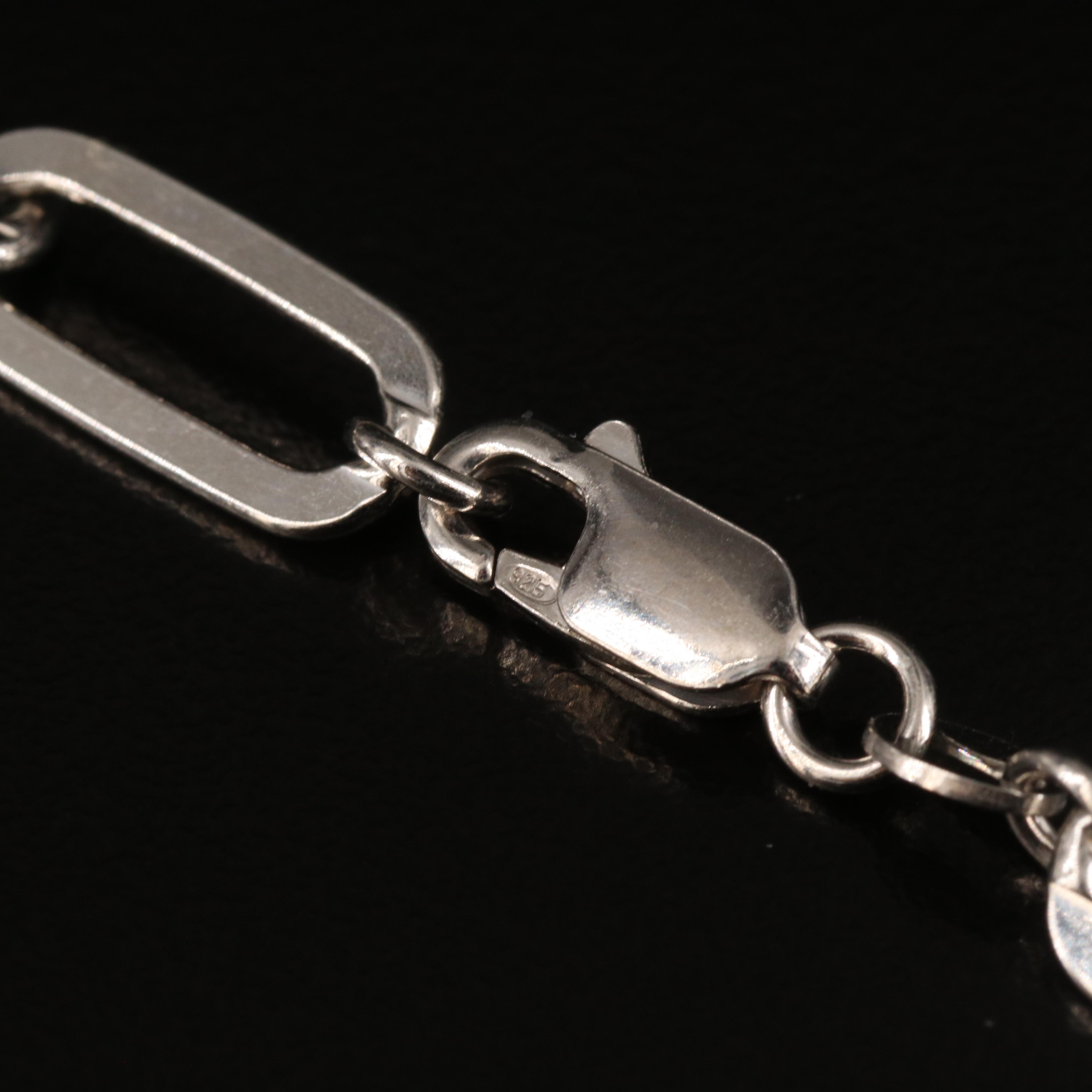 Italian Sterling Paper Clip Chain Necklace