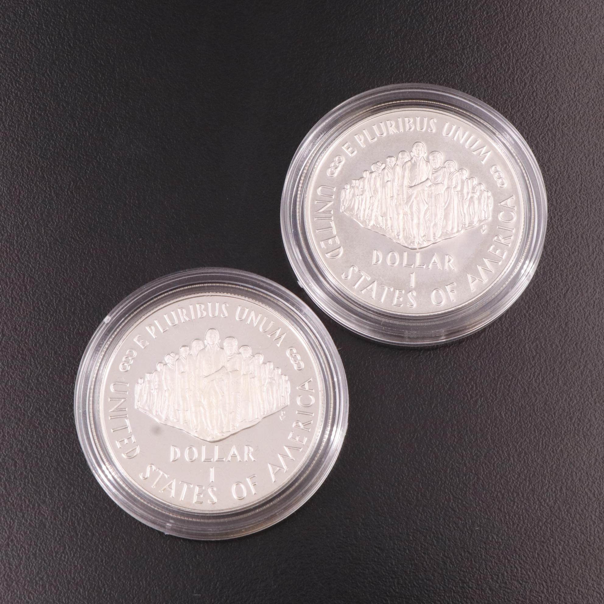 Two 1987 Constitution Proof Silver Dollars, 1987 Prestige Set, and More