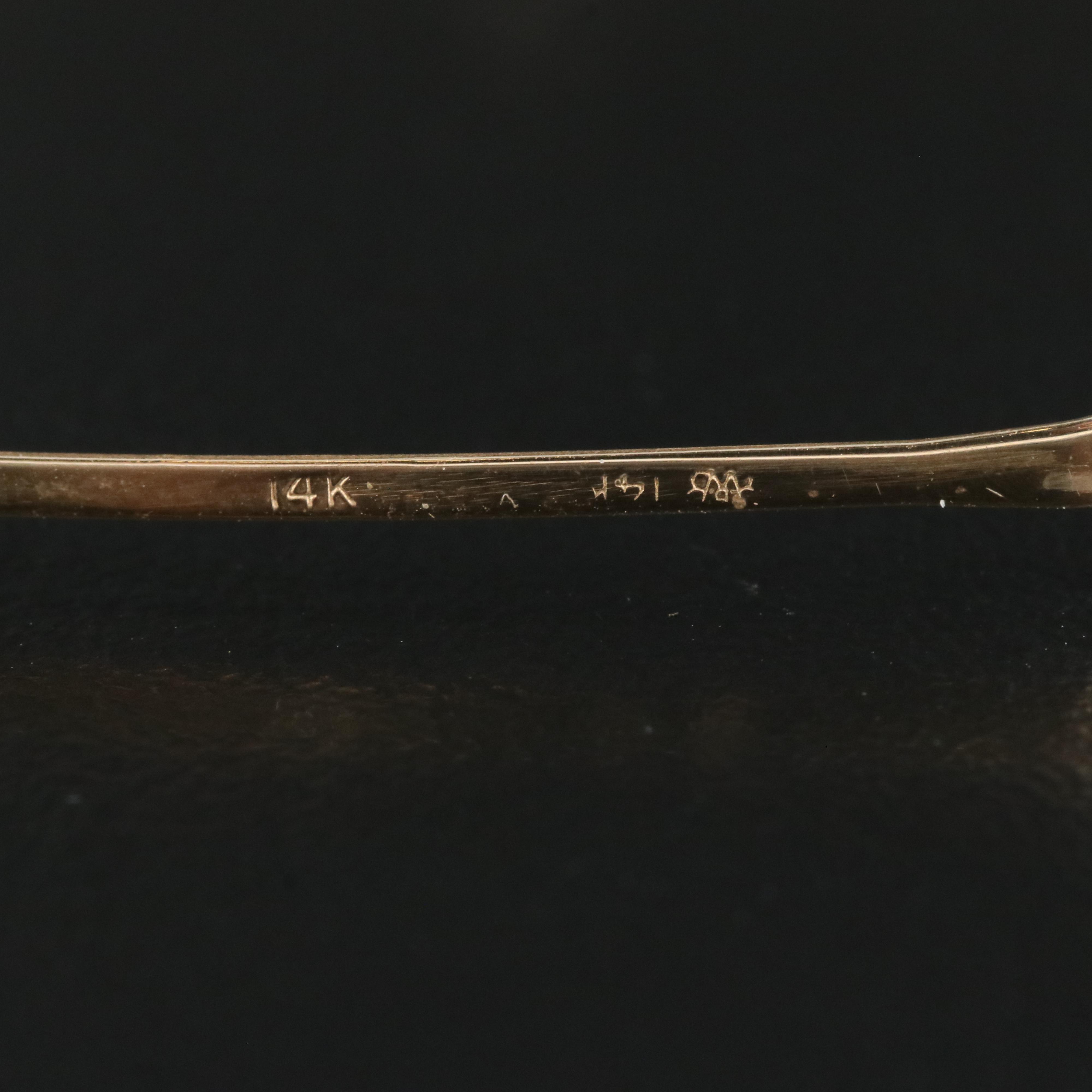 14K 0.04 CTW Diamond Hinged Bangle