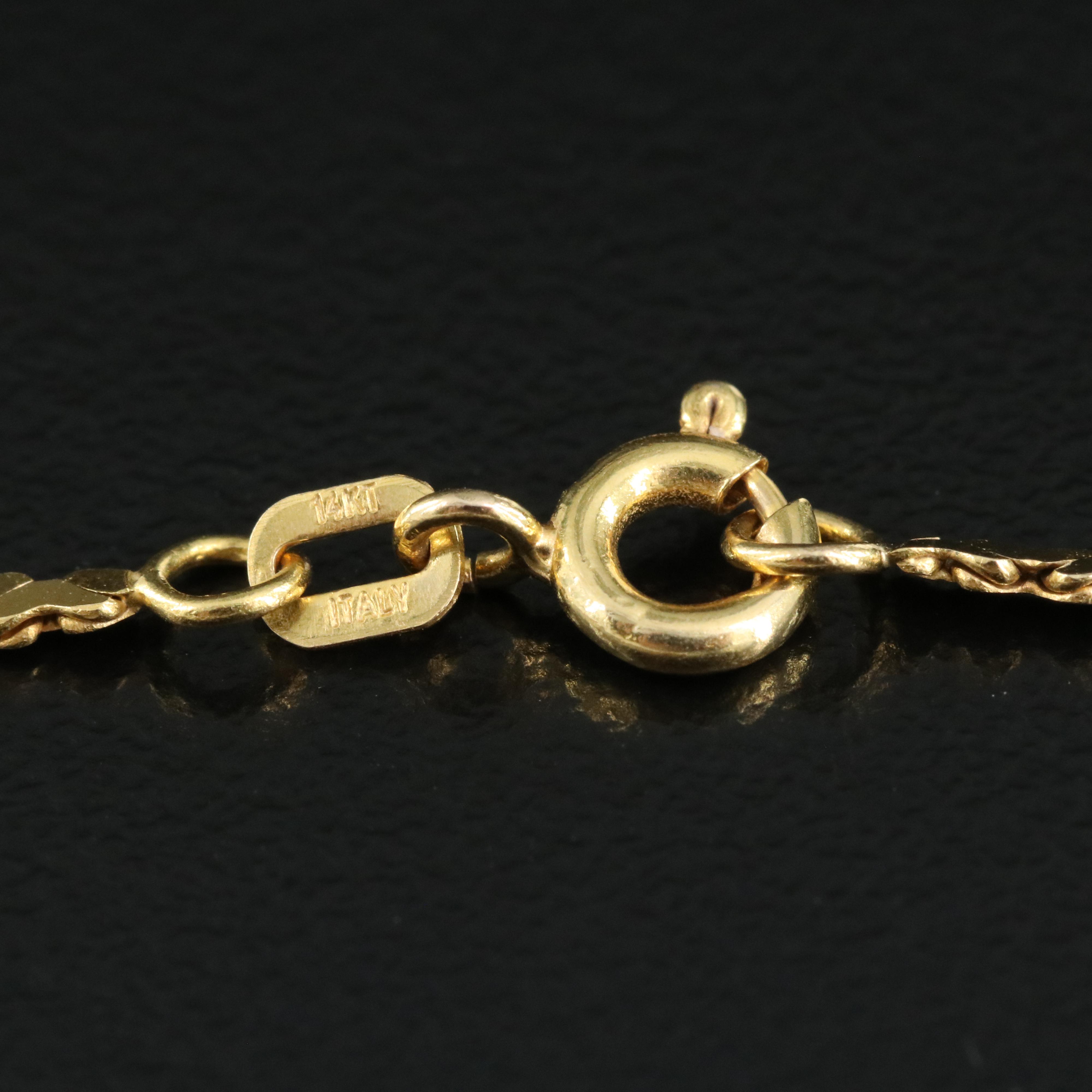 Italian 14K 0.69 CT Diamond Pendant Necklace