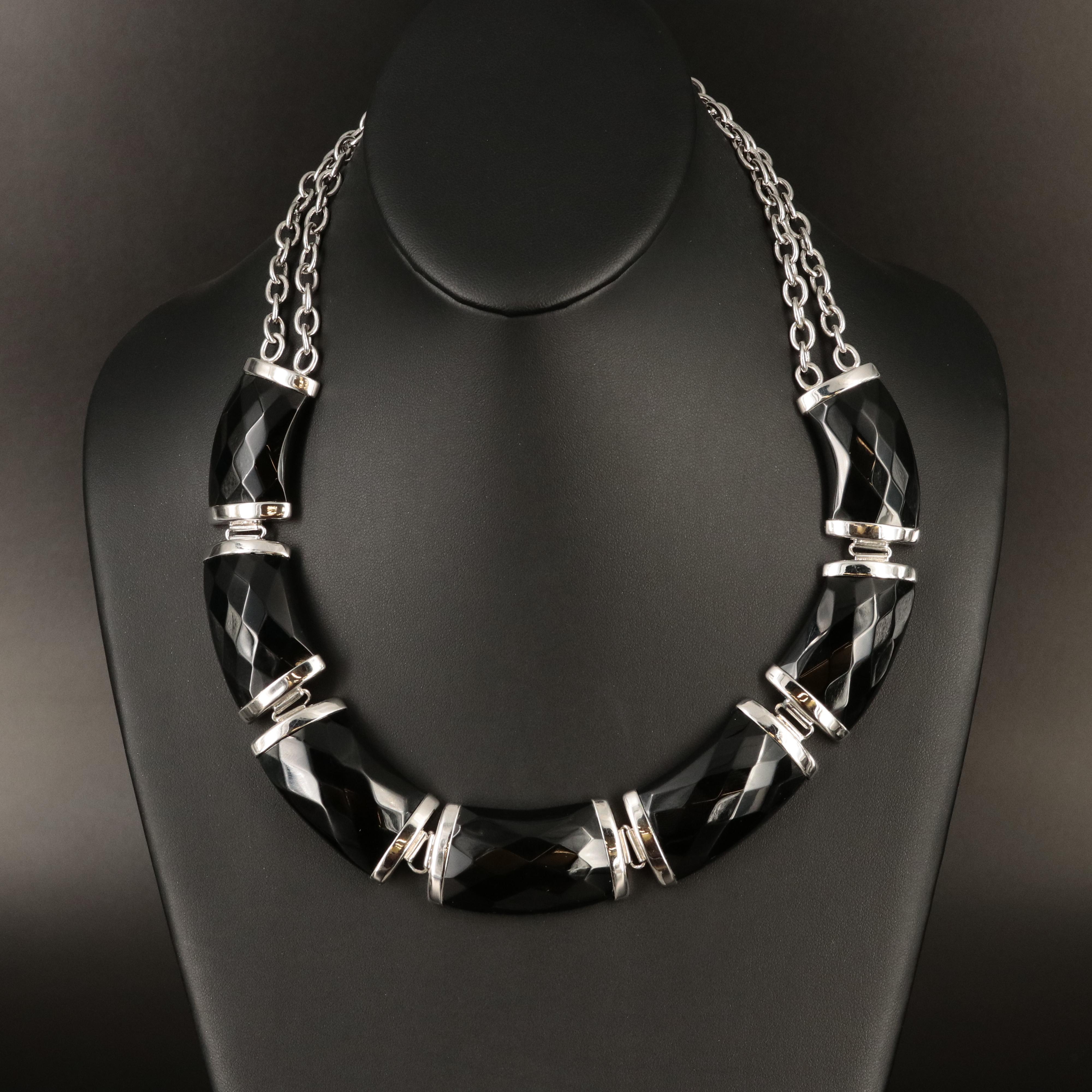 Sterling Black Onyx Necklace