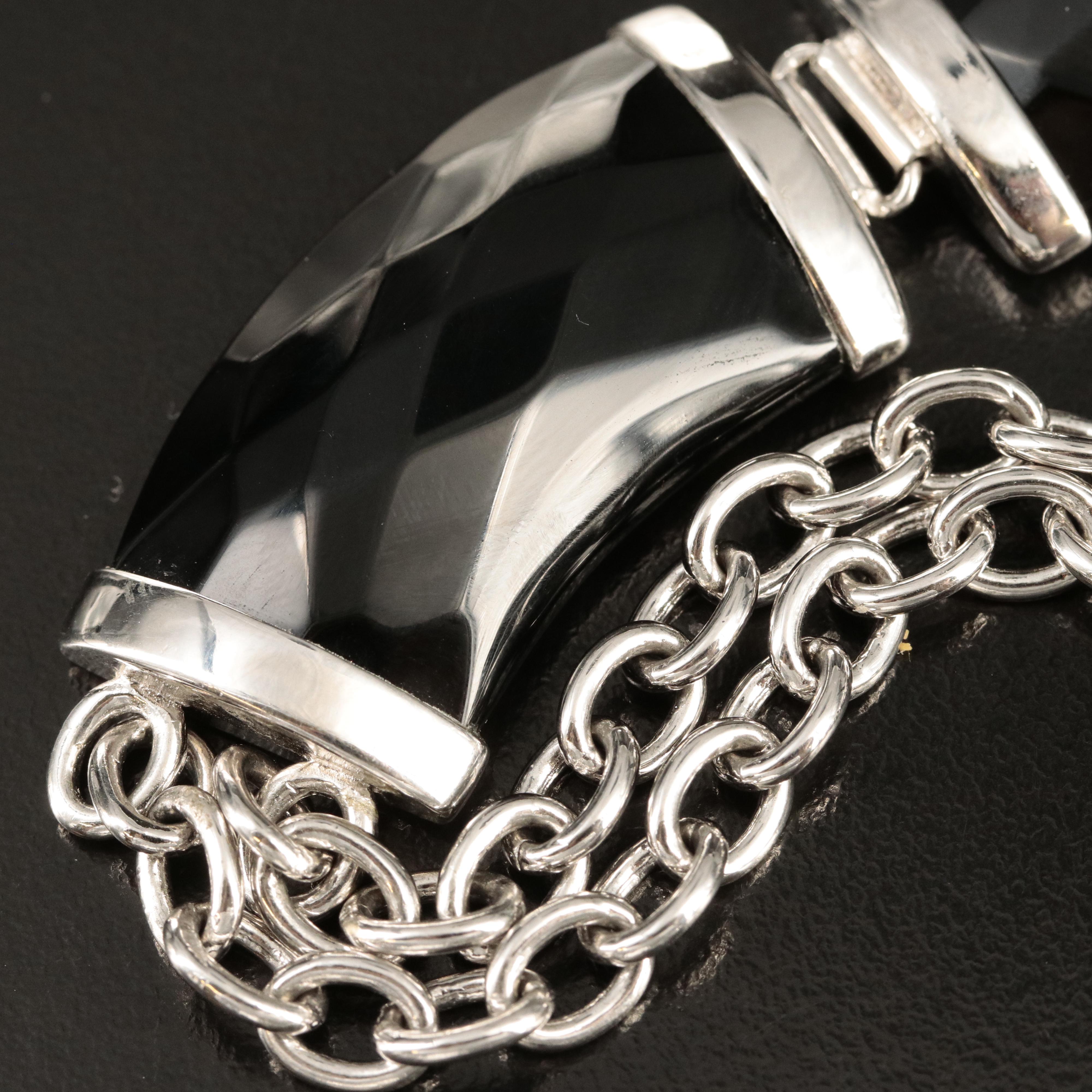 Sterling Black Onyx Necklace