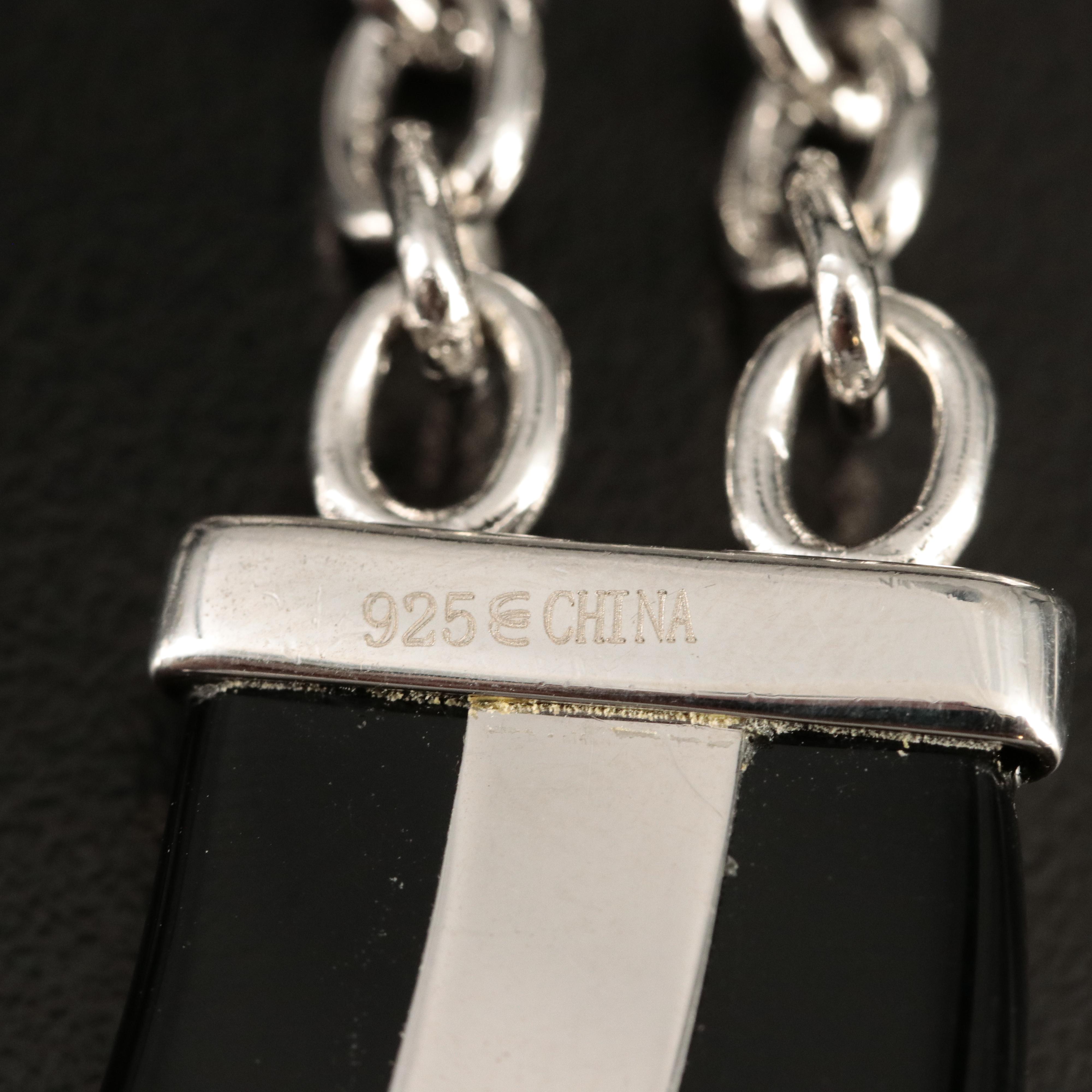 Sterling Black Onyx Necklace