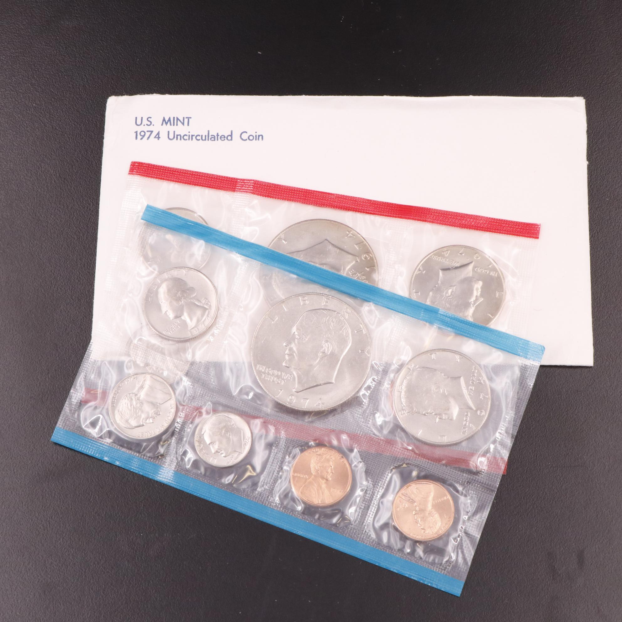Thirty-Four U.S. Mint Uncirculated Sets, 1974–2001