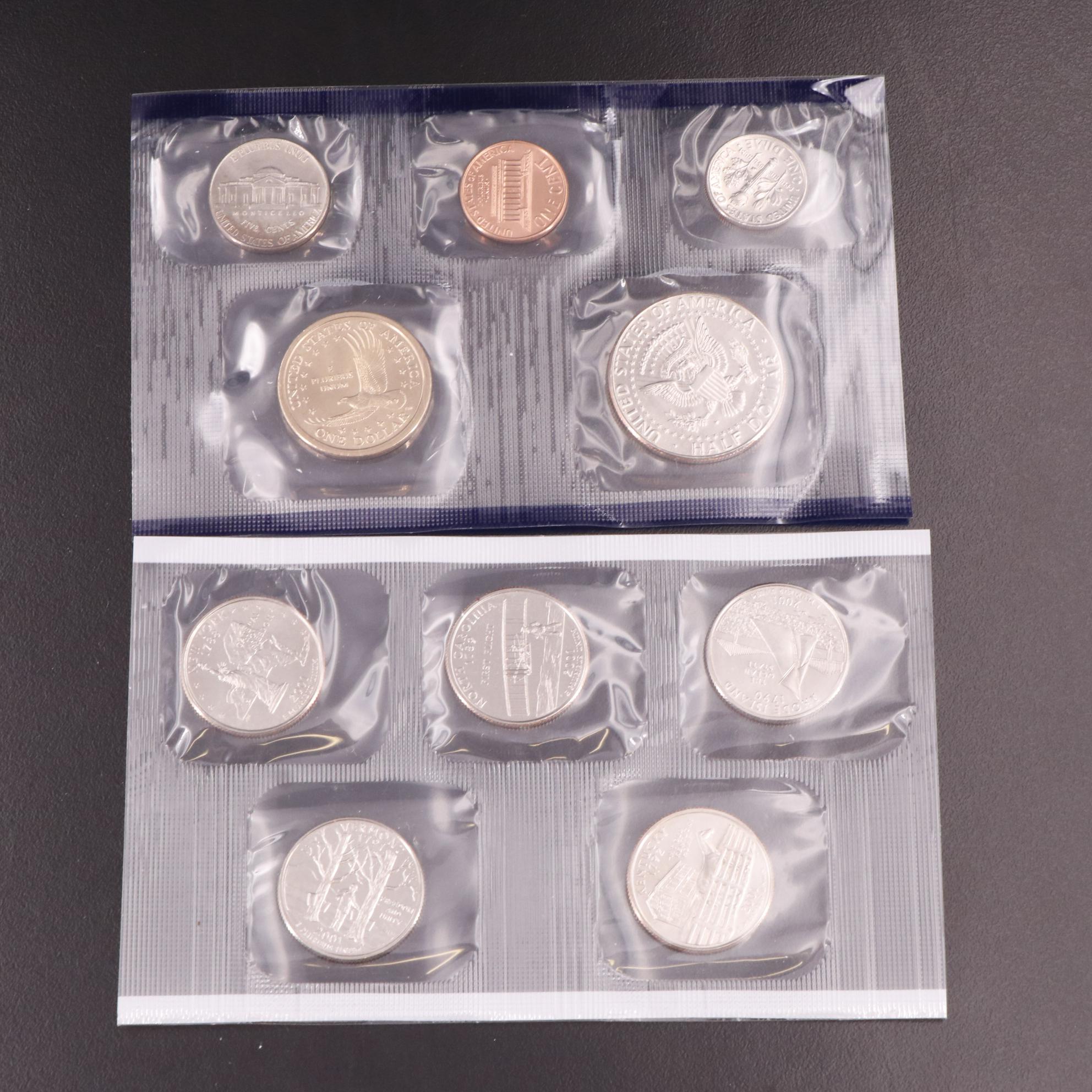 Thirty-Four U.S. Mint Uncirculated Sets, 1974–2001