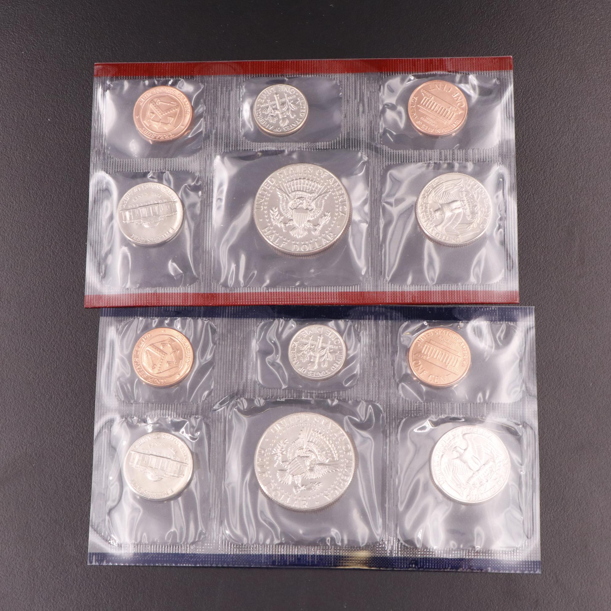 Thirty-Four U.S. Mint Uncirculated Sets, 1974–2001