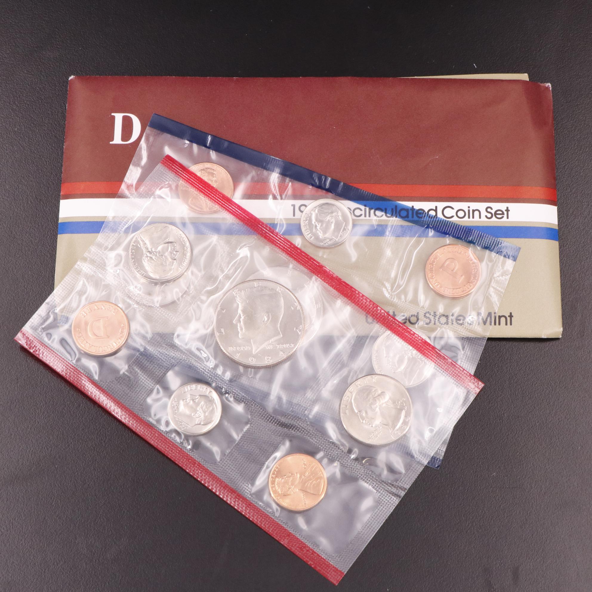 Thirty-Four U.S. Mint Uncirculated Sets, 1974–2001