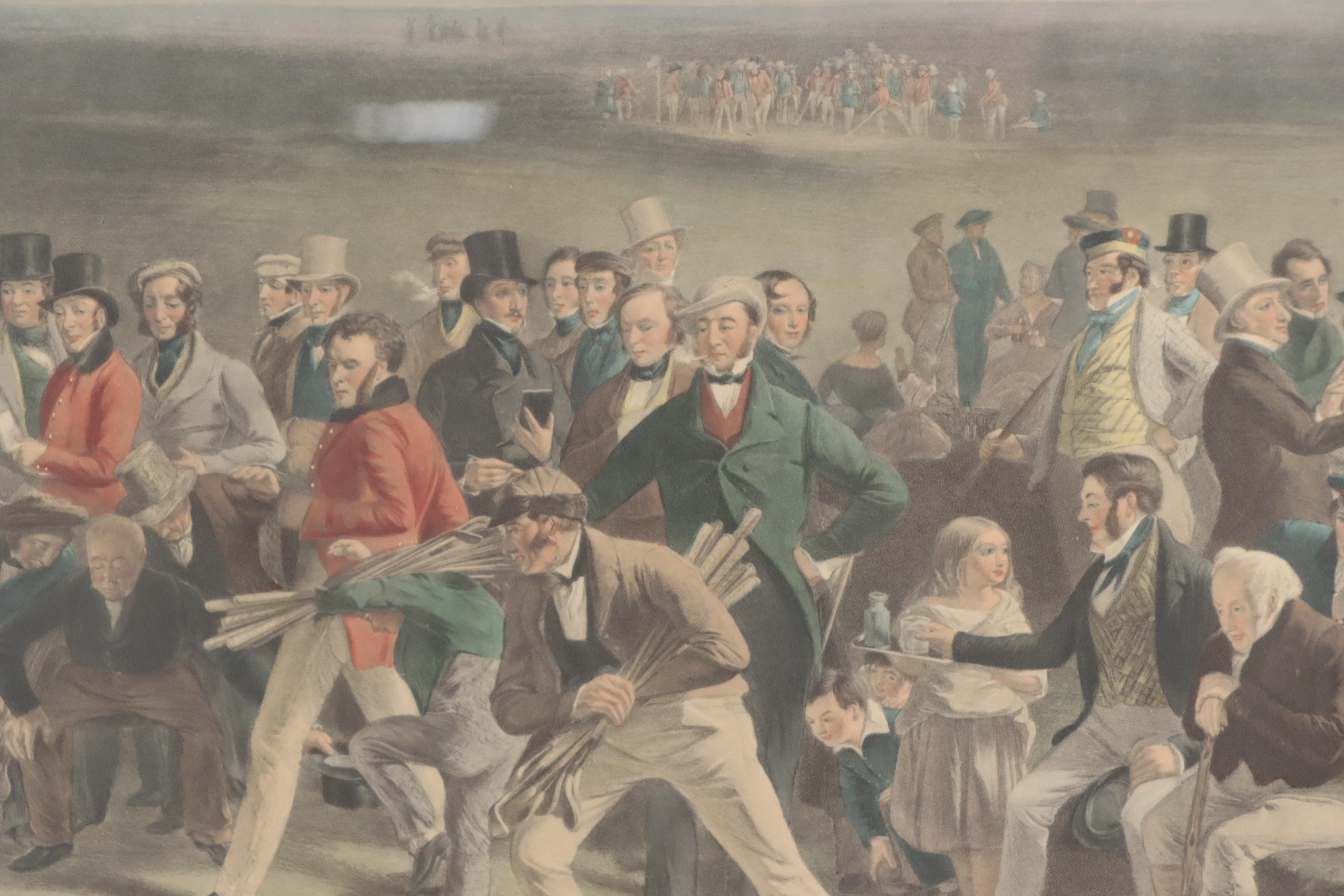 Hand-Colored Rotogravure After Charles E. Wagstaffe "The Golfers"